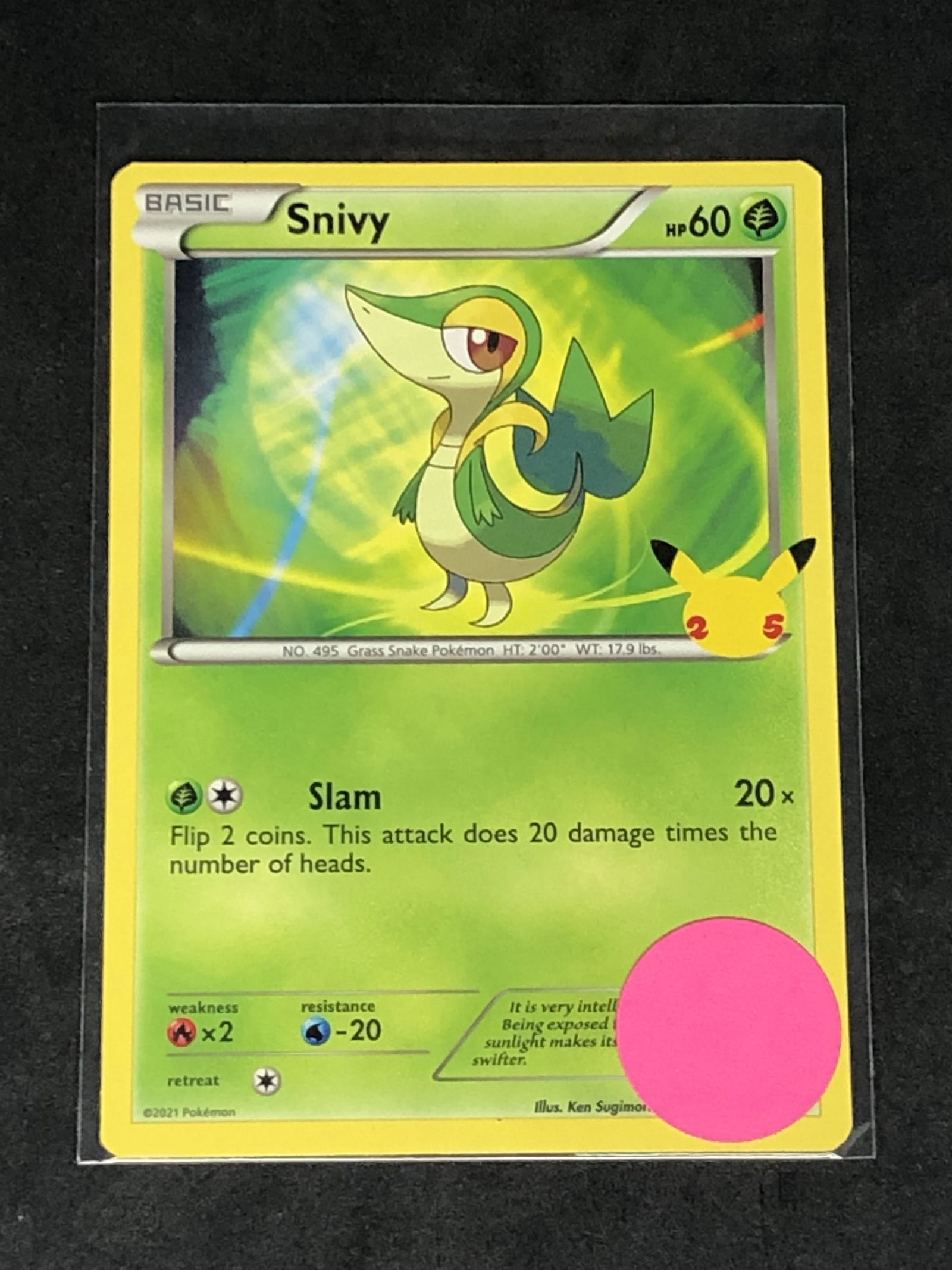 Snivy 25th Ann. Pokemon Card (1 of 1)