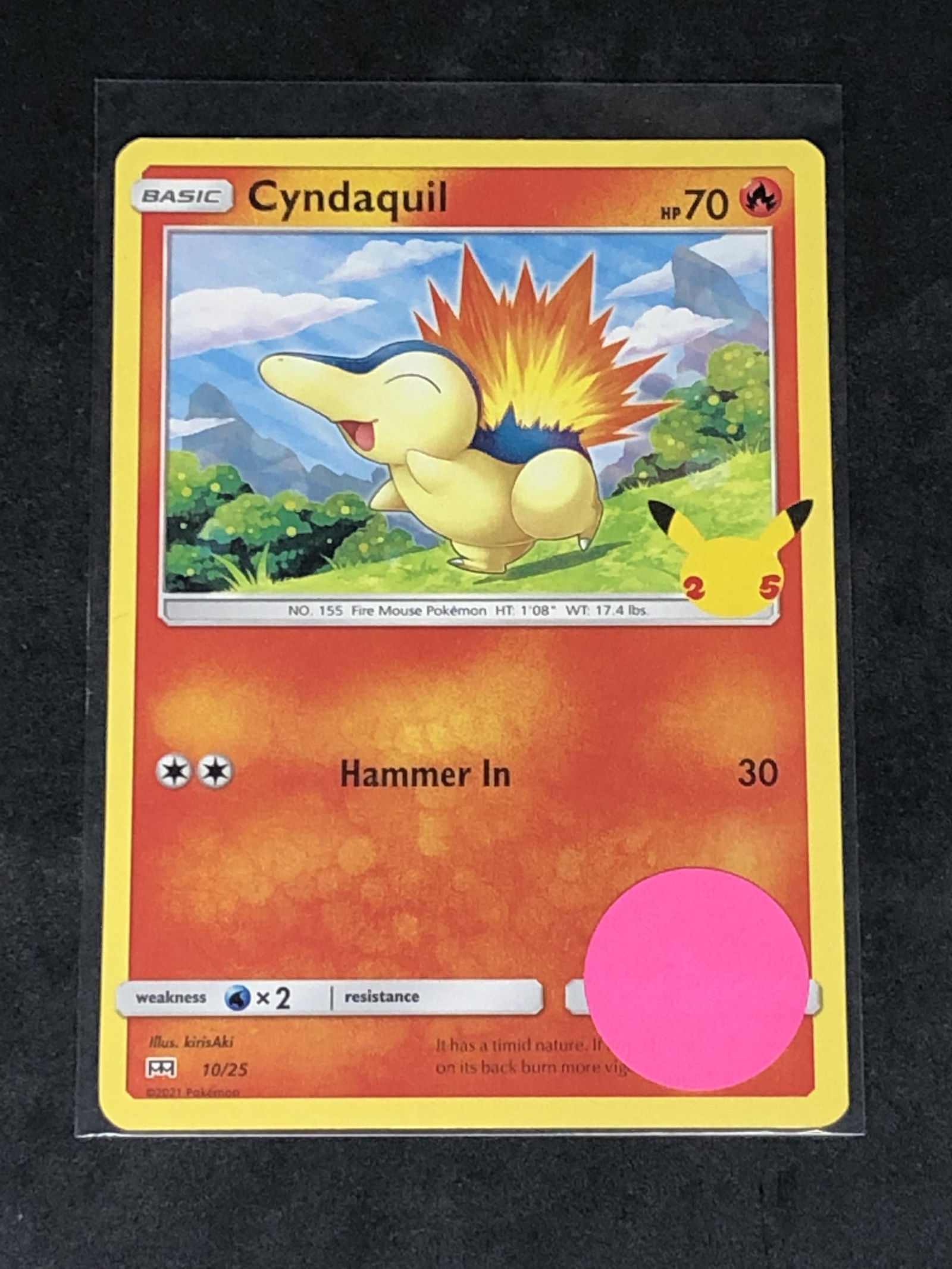 Cyndaquil 25th Ann. Pokemon Card (1 of 1)