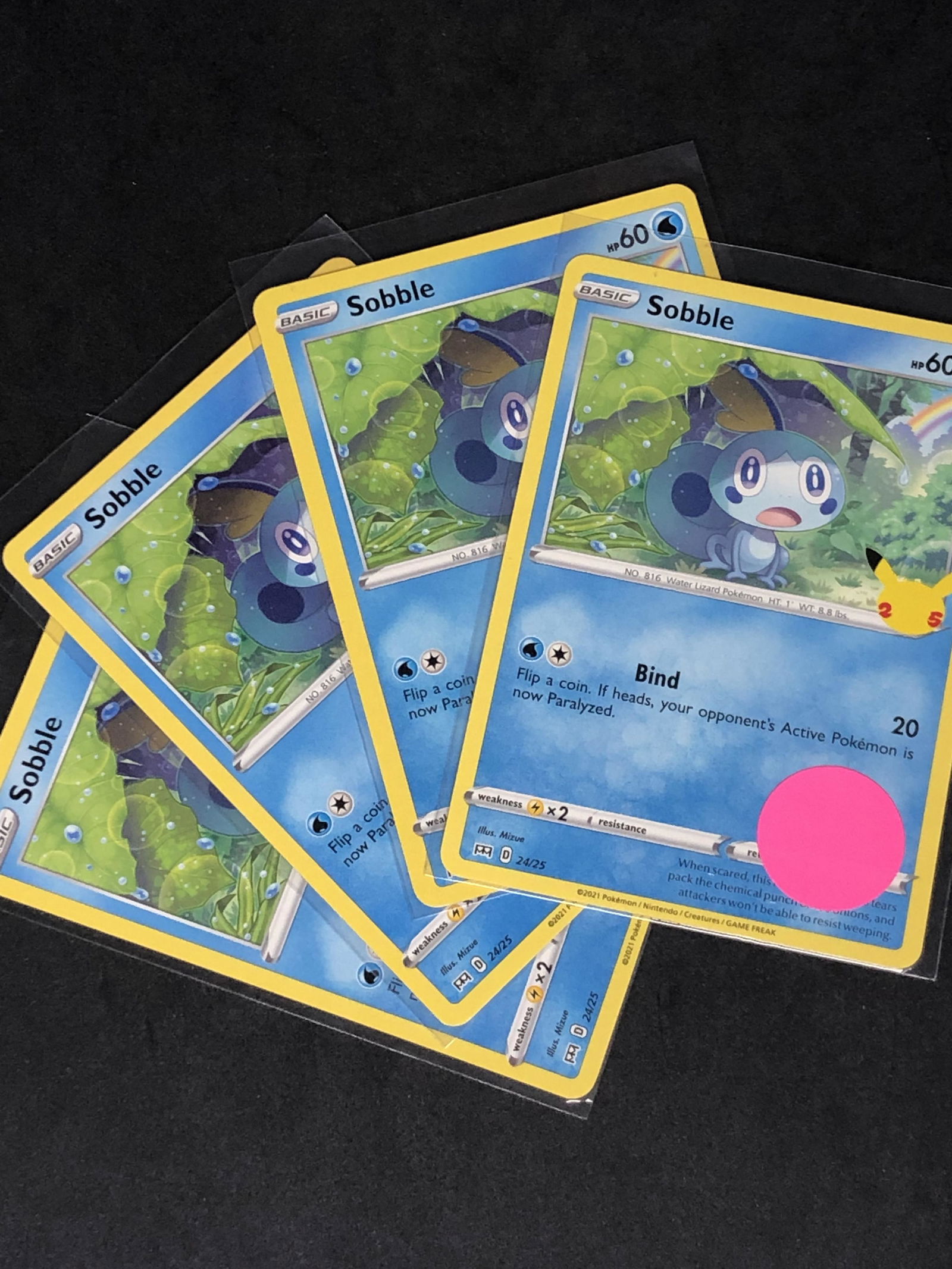 Lot of 4 Sobble 25th Ann. Pokemon Cards (1 of 1)