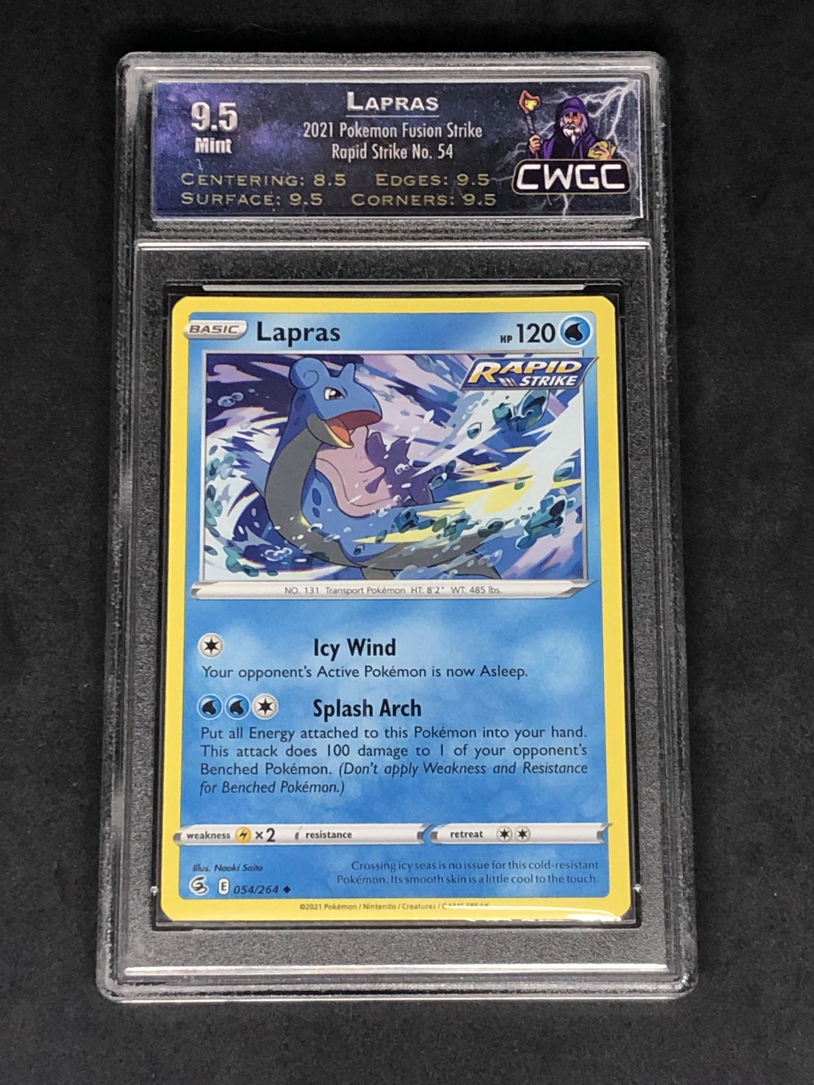 Lapras Rapid Strike Pokemon Card Graded CWTC 9.5 (1 of 1)