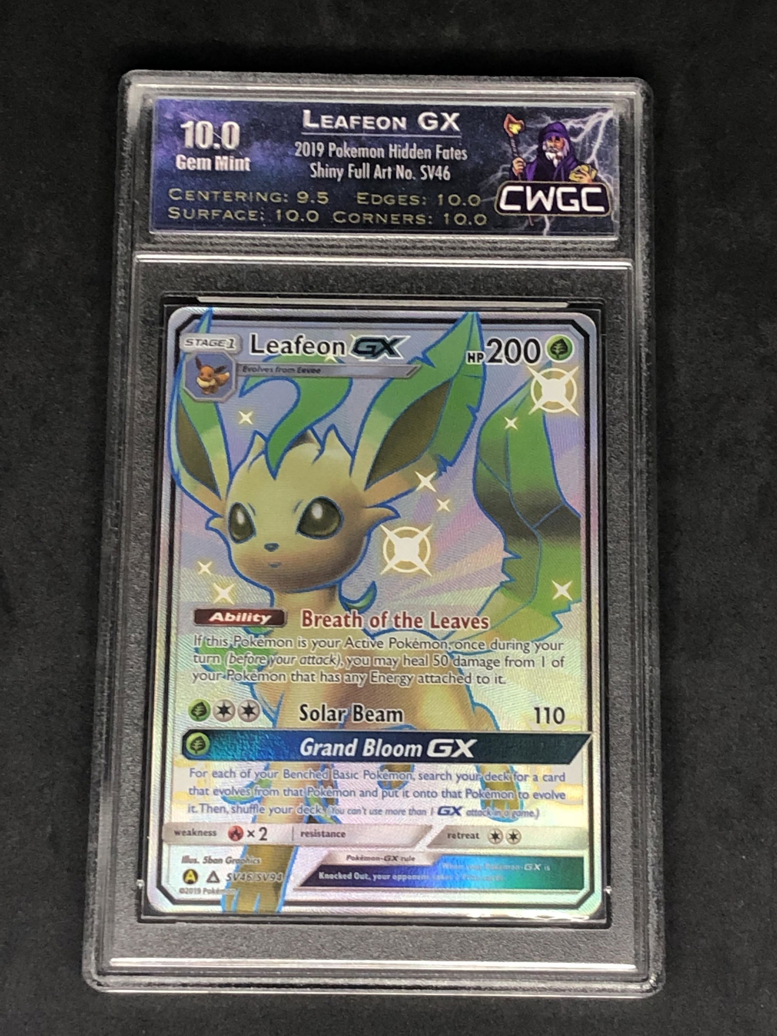 Leafeon GX Shiny Full Art Graded CWTC 10 (1 of 1)