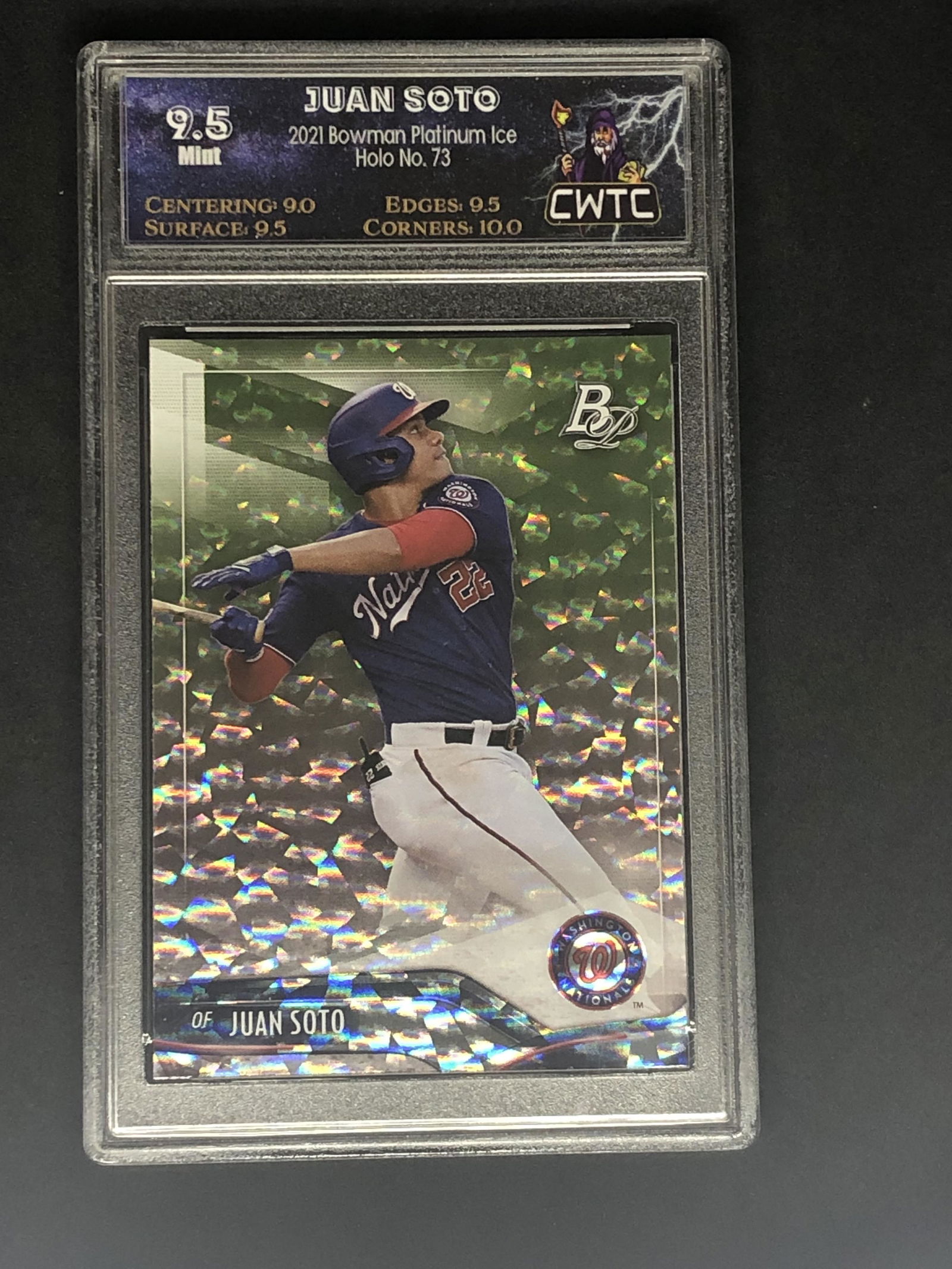 Juan Soto Bowman Platinum Ice Holo Graded CWTC 9.5 (1 of 1)
