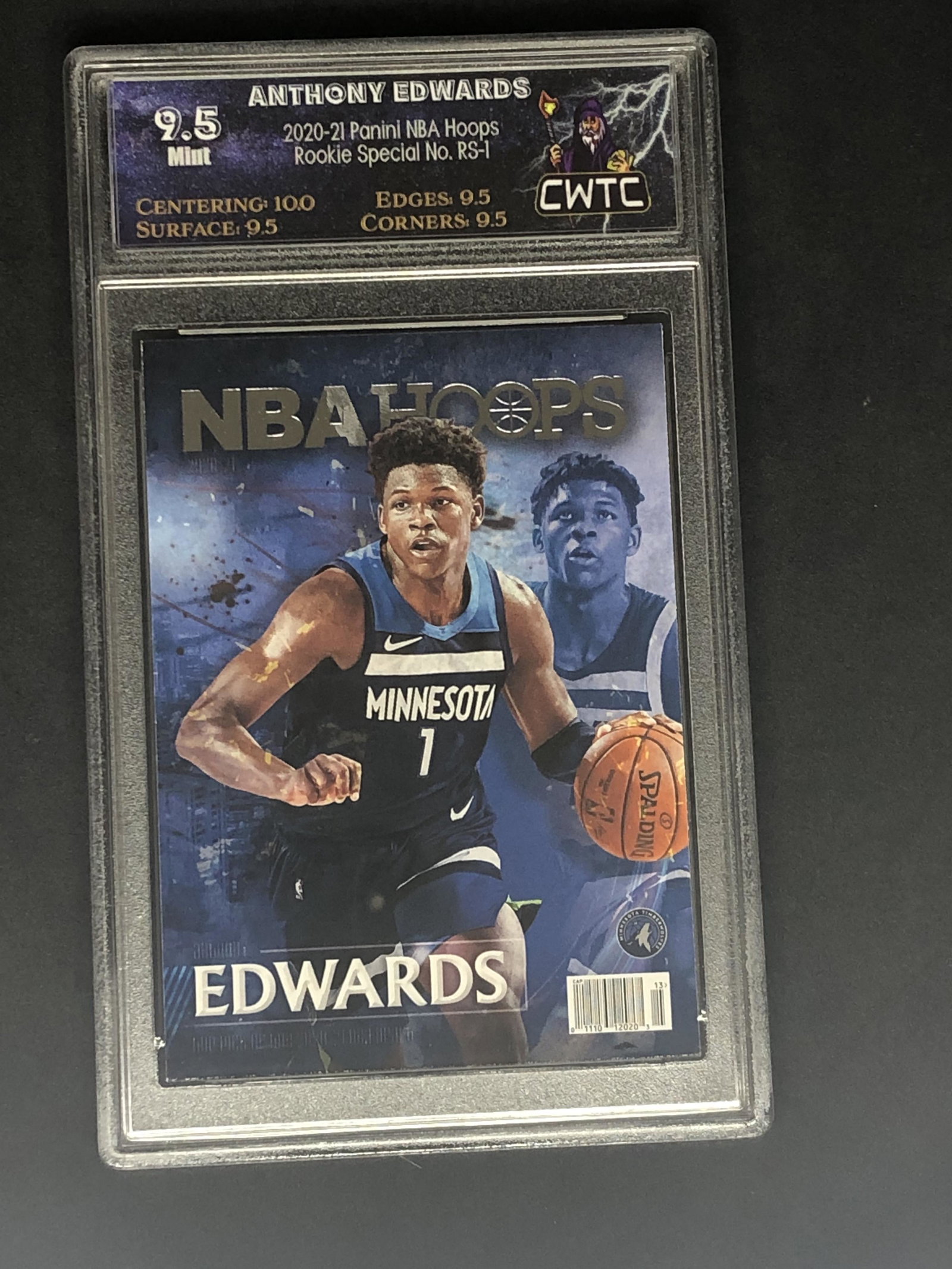 Anthony Edwards Panini NBA Hoops Rookie Special Graded: Anthony Edwards Panini NBA Hoops Rookie Special Graded CWTC 9.5