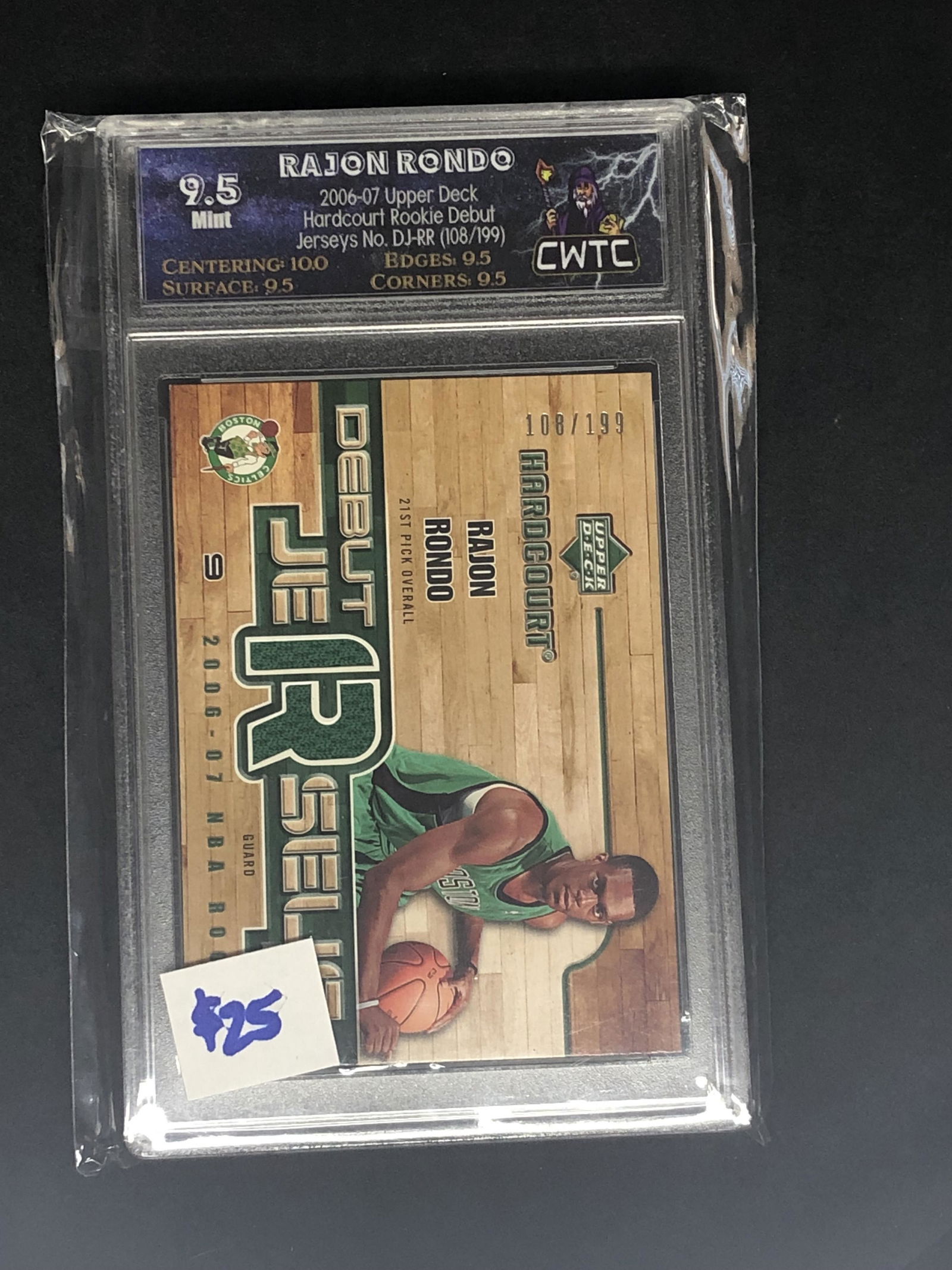 Rajon rondo Upper Deck Rookie Relic Graded CWTC 9.5 (1 of 1)