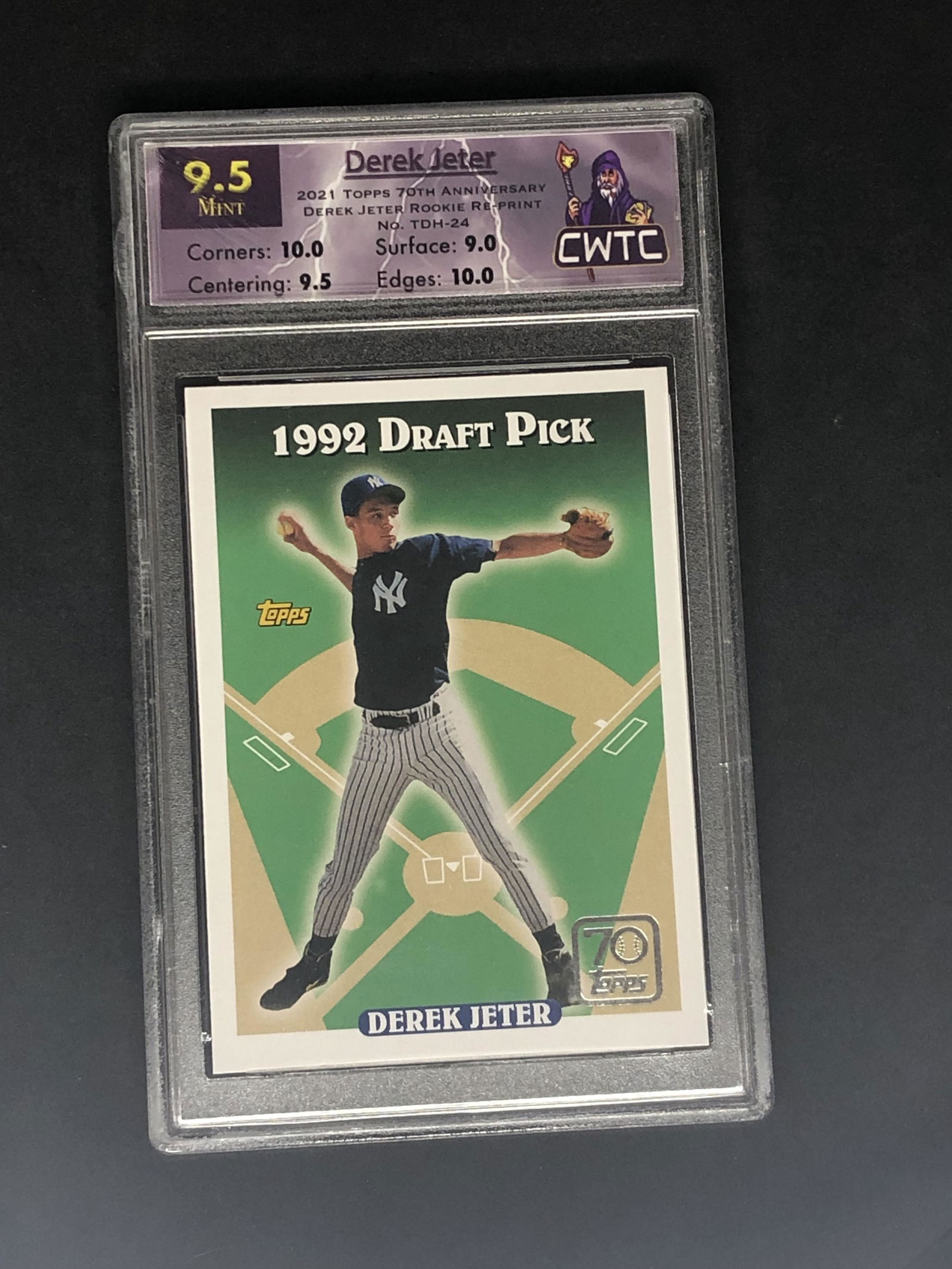 Derek Jeter Rookie Re-Print Graded CWTC 9.5 (1 of 1)