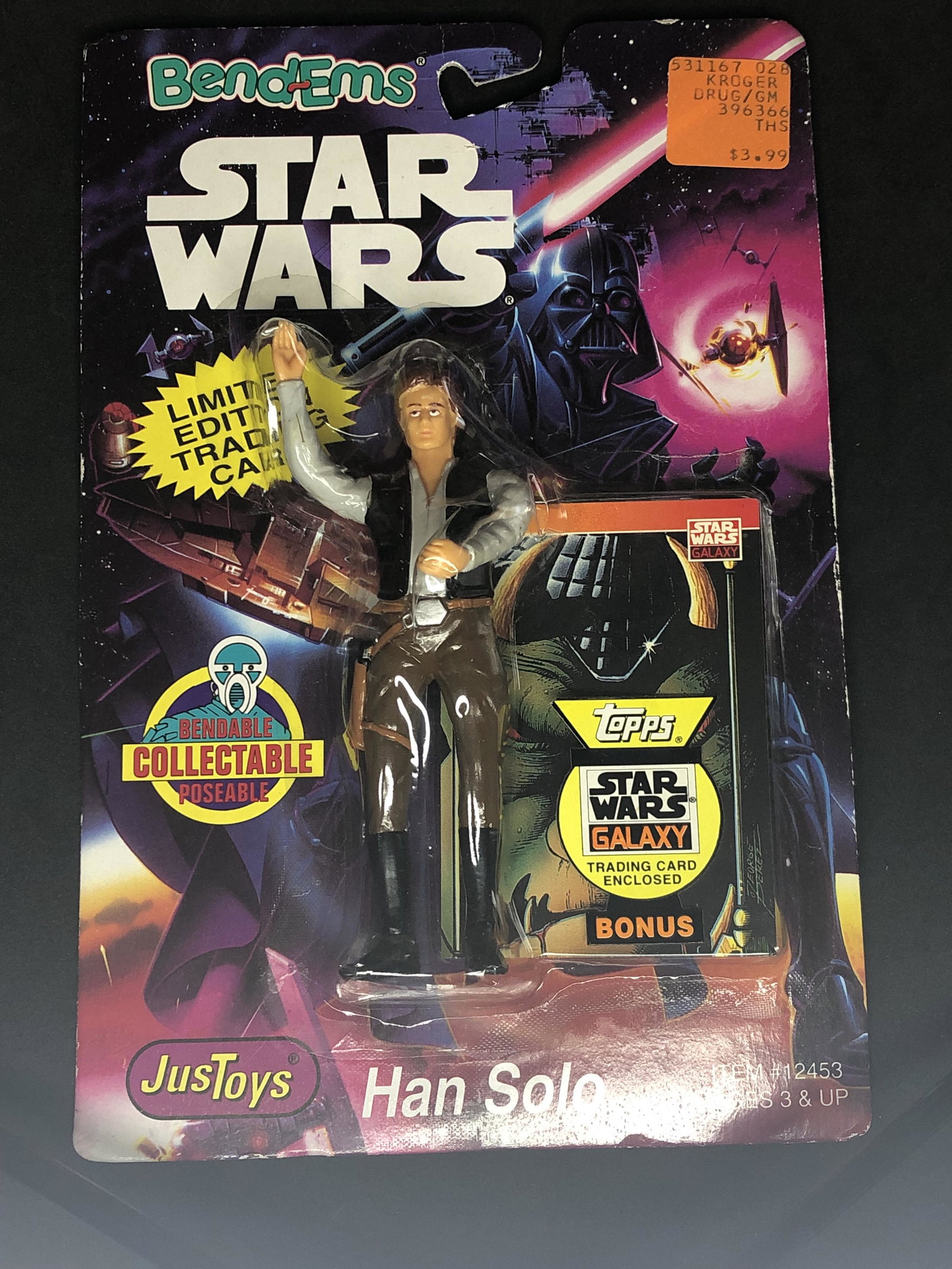Star Wars Han Solo Action Figure With Topps Trading: Star Wars Han Solo Action Figure With Topps Trading Cards