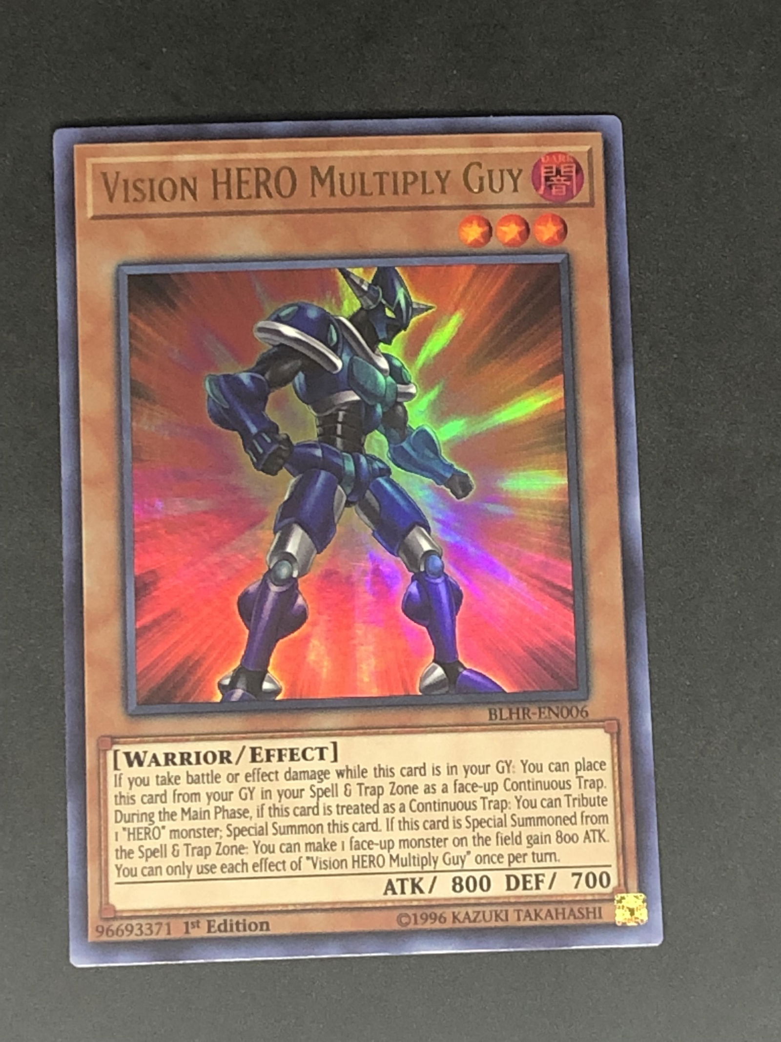 1st Edition Vision Hero Multiply Guy Holo Yu-Gi-Oh! (1 of 1)