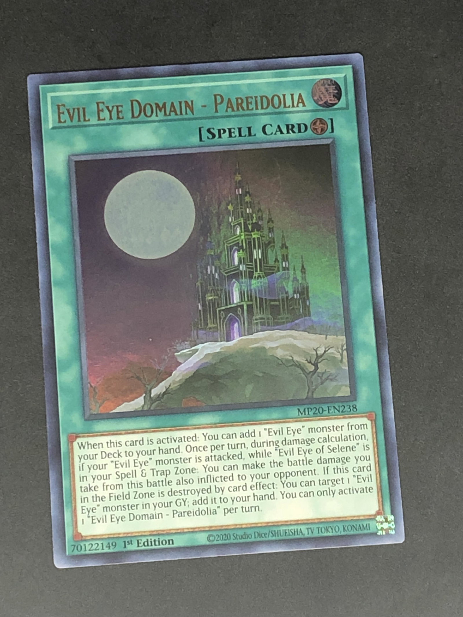 1st Edition Evil Eye Domain- Pareidolia Holo Yu-Gi-Oh!: 1st Edition Evil Eye Domain- Pareidolia Holo Yu-Gi-Oh! Card