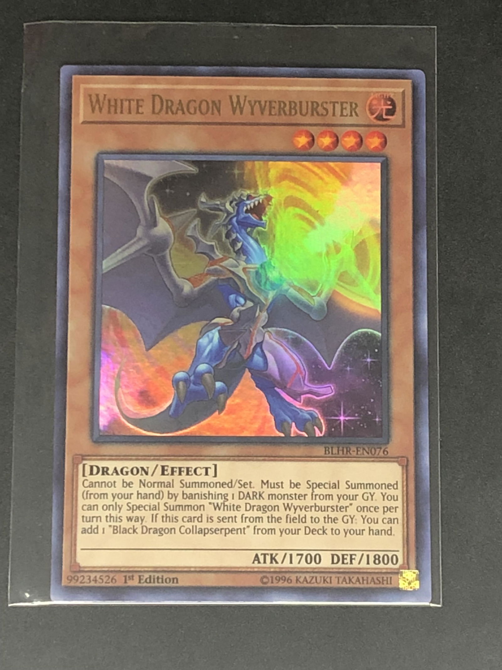 1st Edition White Dragon Wyverburst Holo Yu-Gi-Oh! Card (1 of 1)