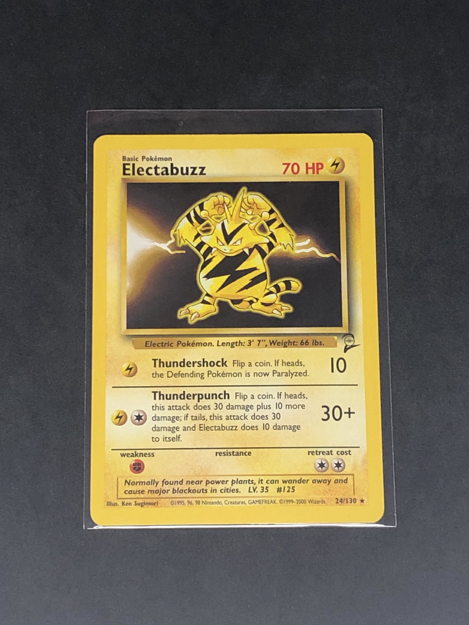 Vintage Base Set 2 Electabuzz Pokemon Card (1 of 1)