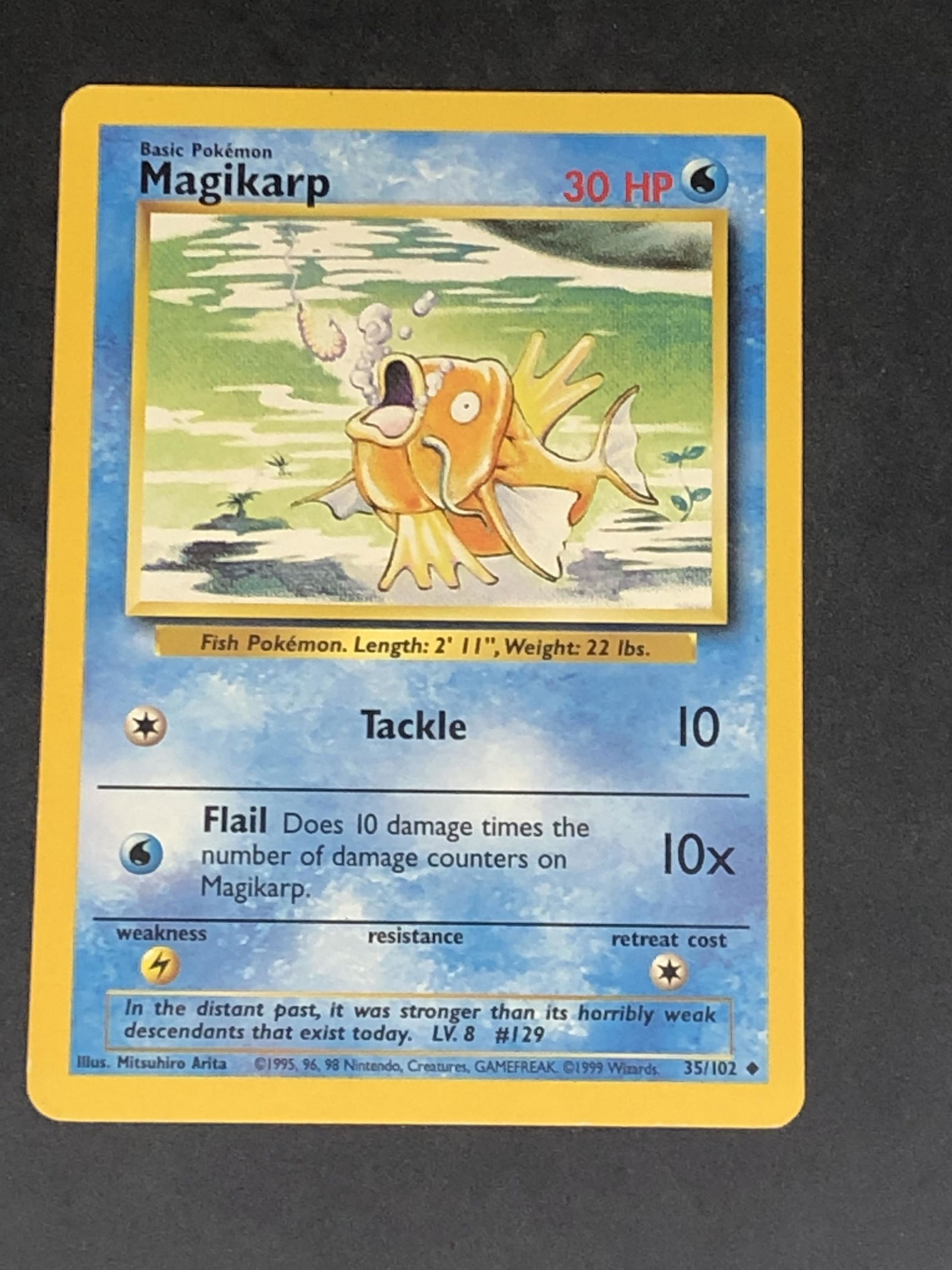 Vintage Base Set Magikarp Pokemon Card (1 of 1)