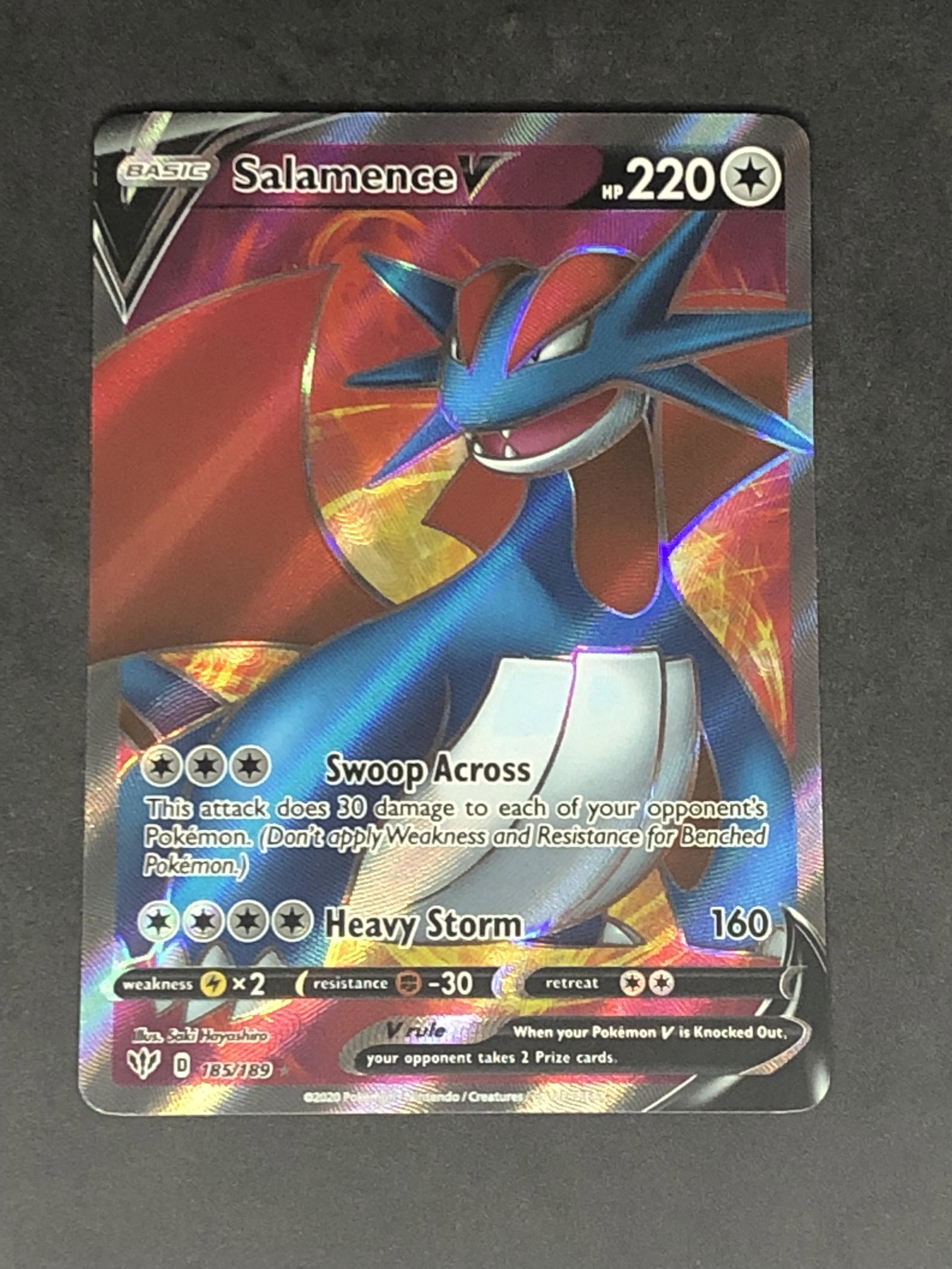 Salamence V Full Art Pokemon Card: Salamence V Full Art Pokemon Card