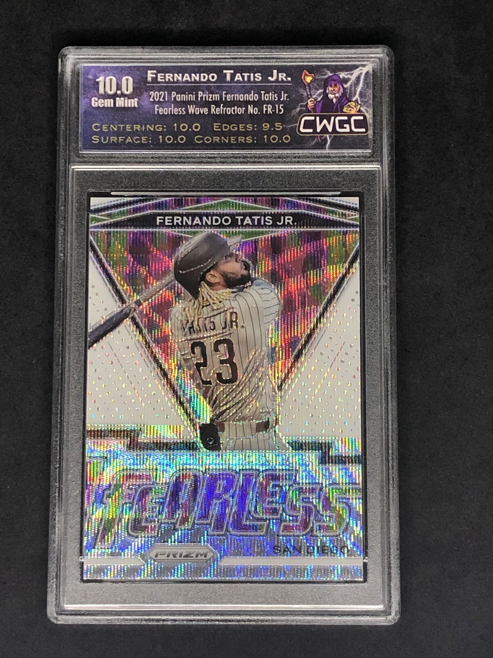 Fernando Tatis Jr. Panini Fearless Wave Prizm Graded (1 of 1)