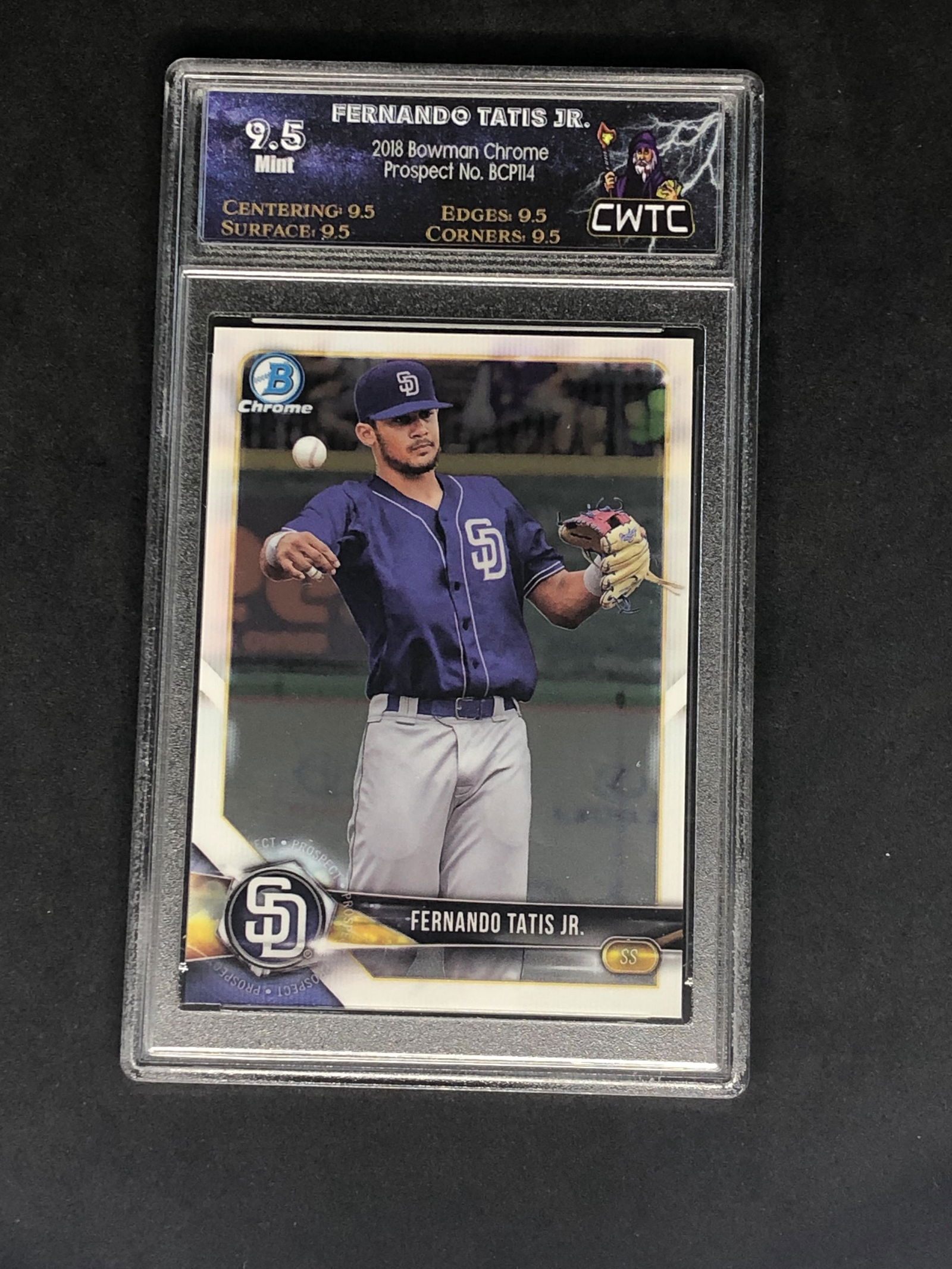 Fernando Tatis Jr. Bowman Chrome Prospects Graded CWTC (1 of 1)