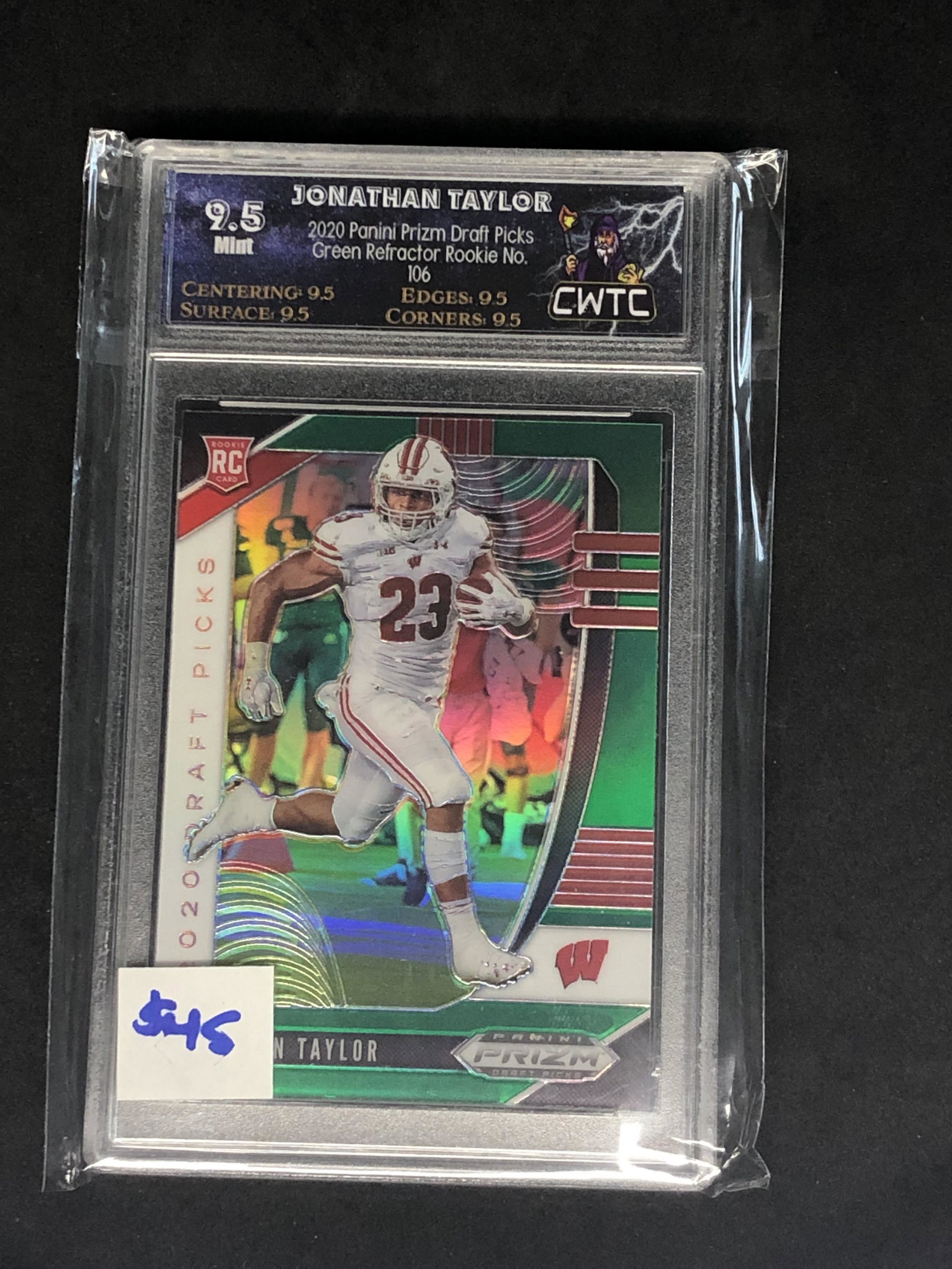 Jonathan Tayloe Panini Green Prizm Rookie Graded CWTC: Jonathan Tayloe Panini Green Prizm Rookie Graded CWTC 9.5