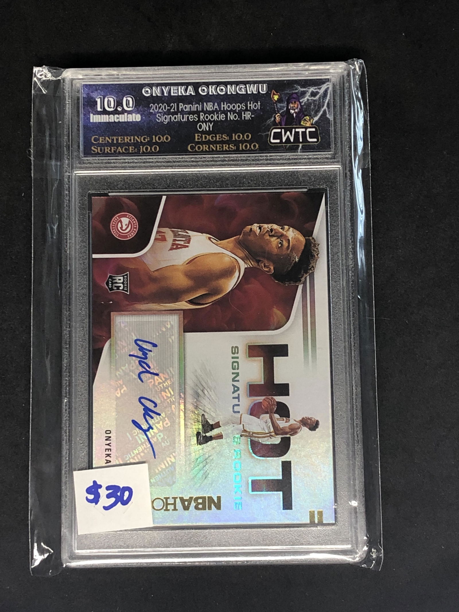 Onyeka Okongwu Panini NBA Hoops Rookie Signatures (1 of 1)