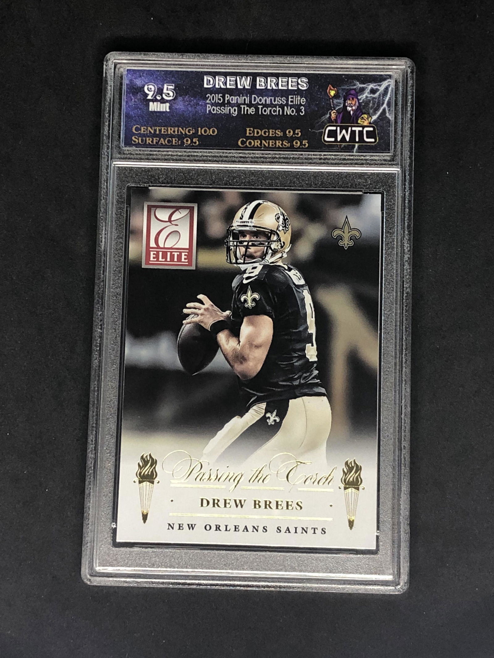 Drew Brees Panini Elite Graded CWTC 9.5 (1 of 1)