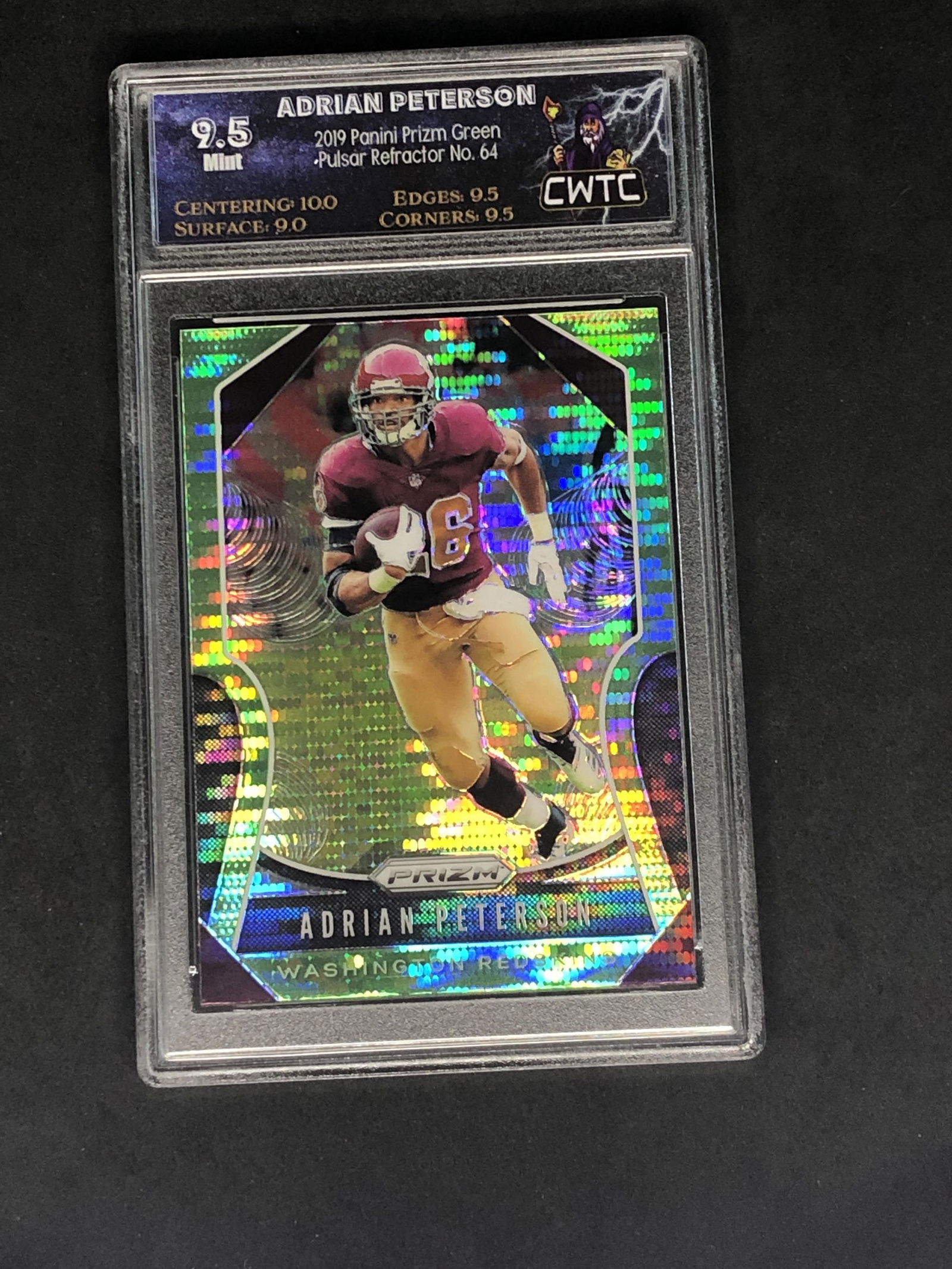 Adrian Peterson Panini Green Pulsar Prizm Graded CWTC (1 of 1)