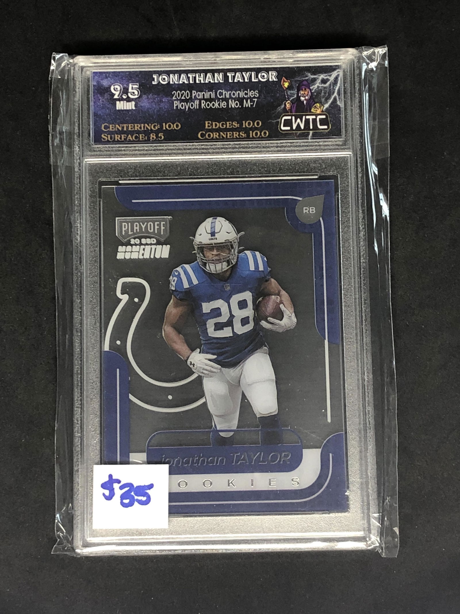 Jonathan Taylor Panini Playoff Rookie Graded CWTC 9.5 (1 of 1)