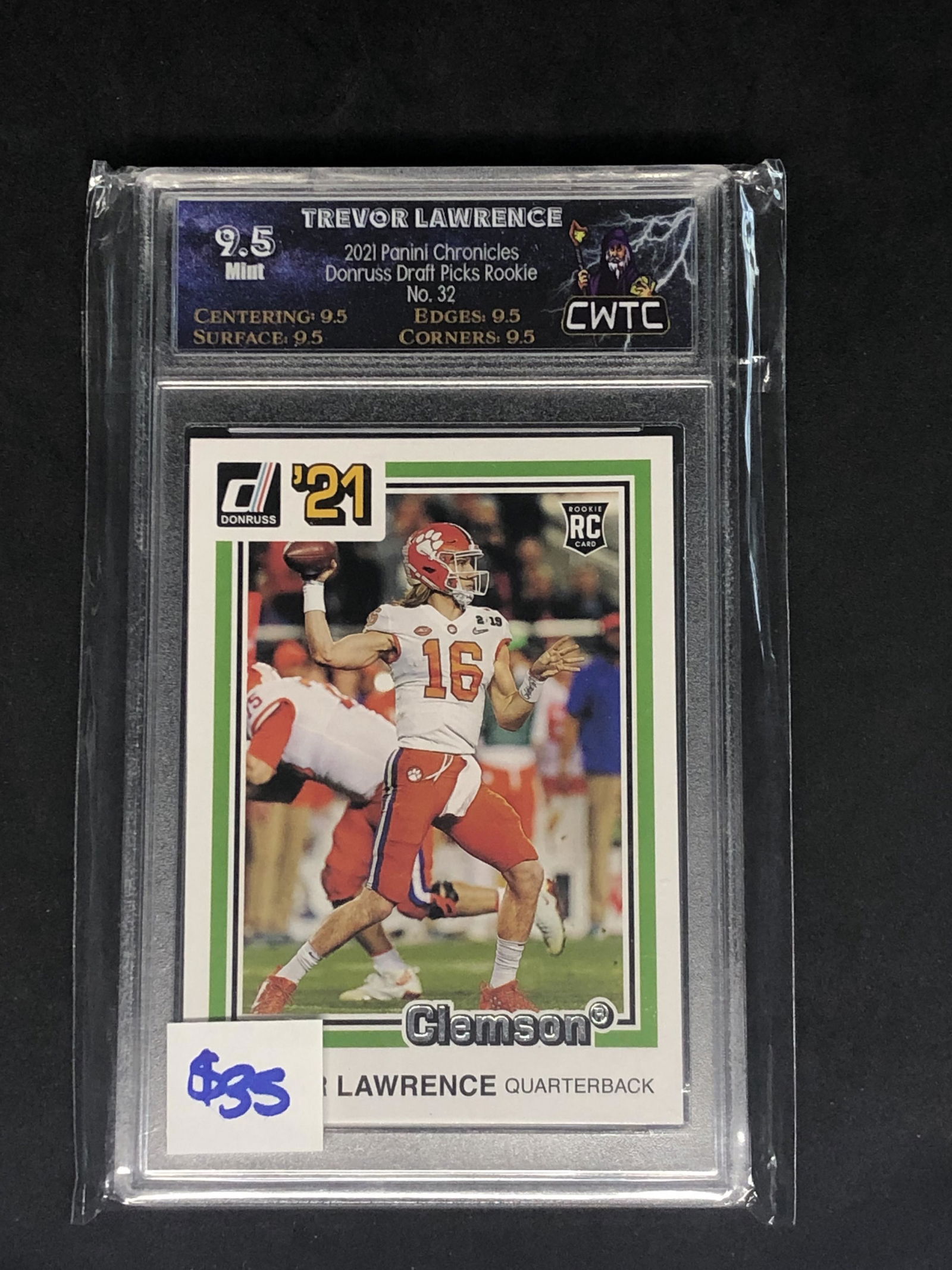 Trevor Lawrence Panini Donruss Rookie Graded CWTC 9.5 (1 of 1)