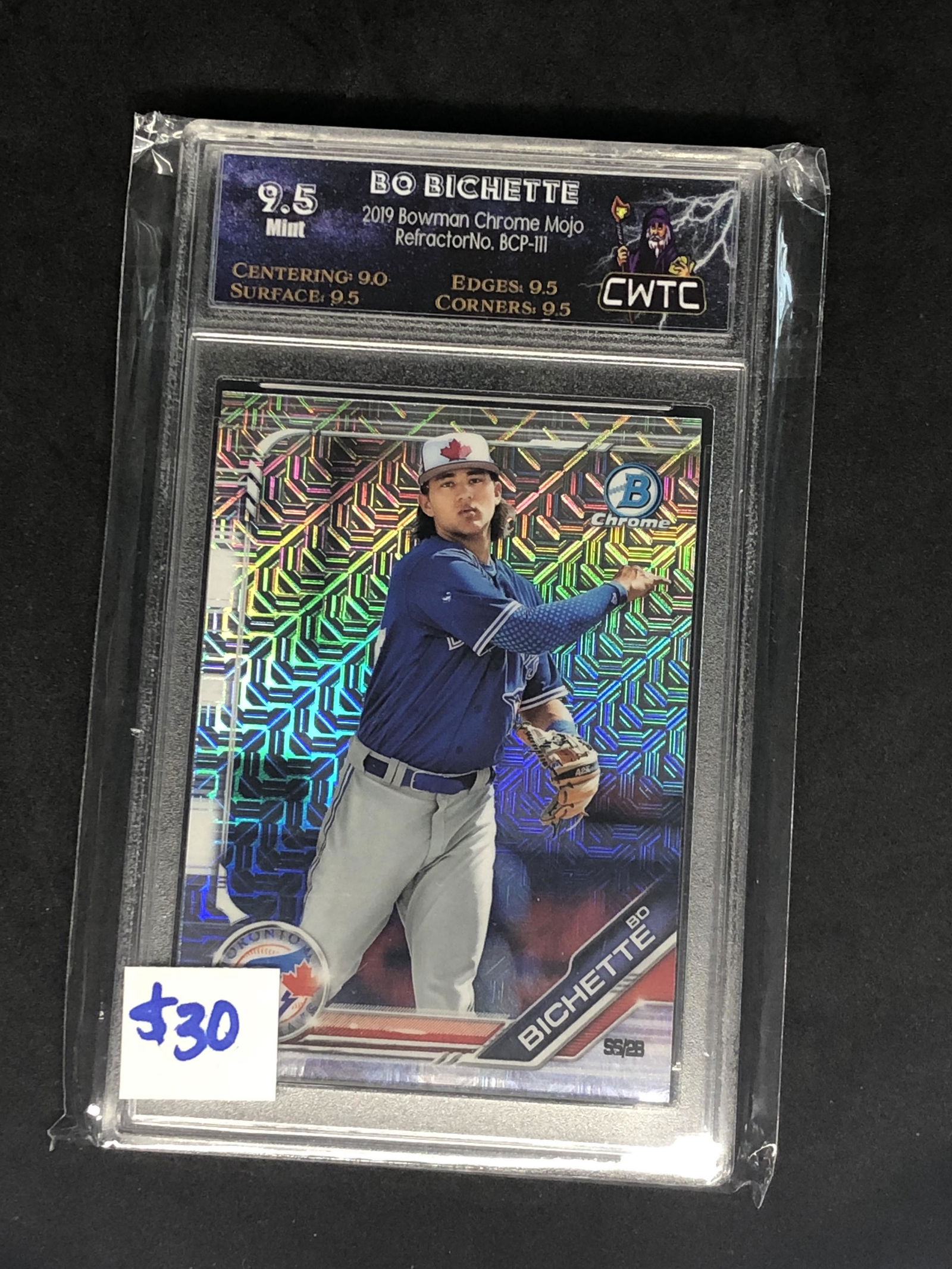 Bo Bichette Bowman Chrome Mojo Refractor Graded CWTC (1 of 1)