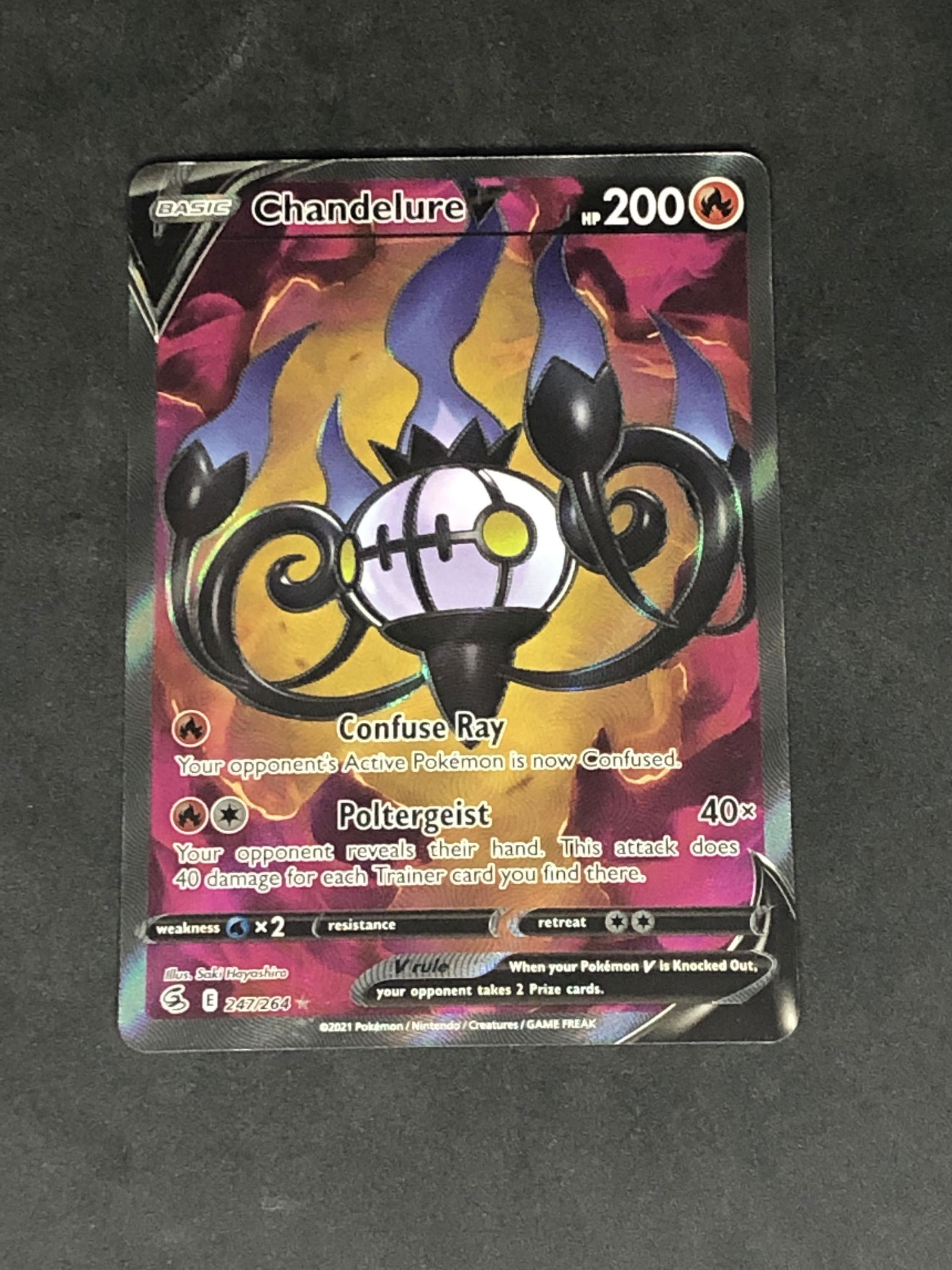 Chandelure V Full Art Pokemon Card (1 of 1)