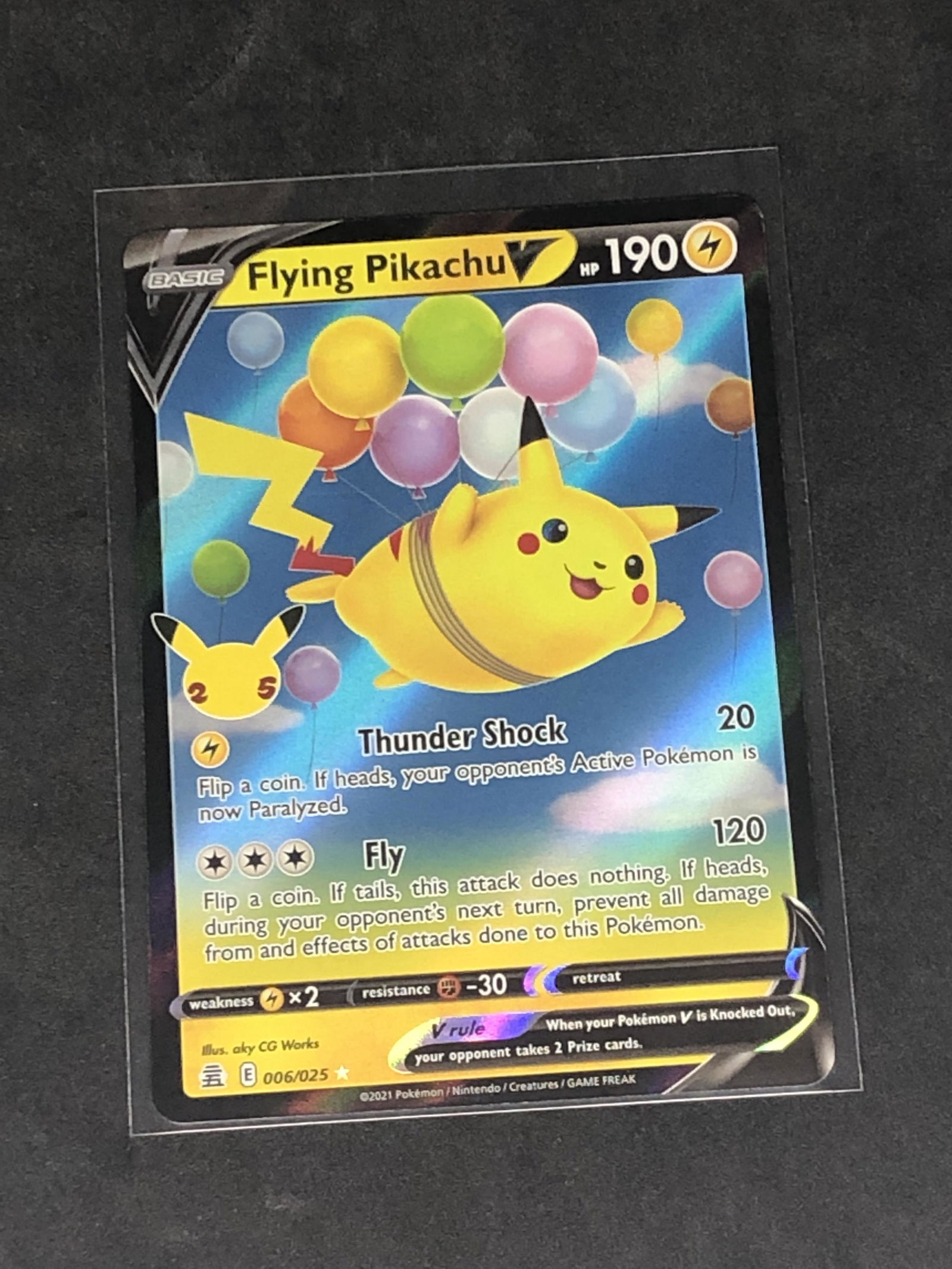 Flying Pikachu V Pokemon Card (1 of 1)