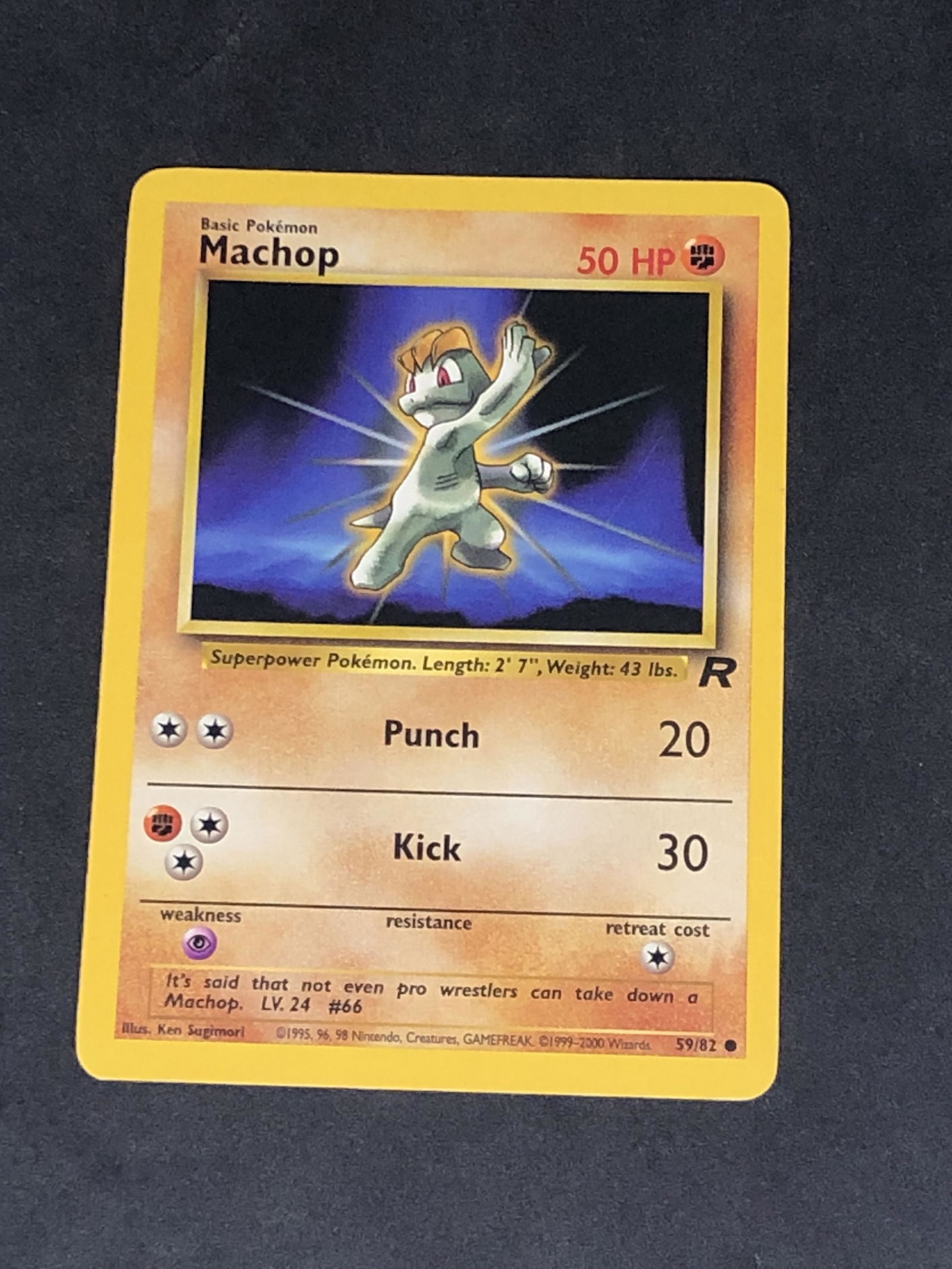 Vintage Team Rocket's Machop Pokemon Card (1 of 1)