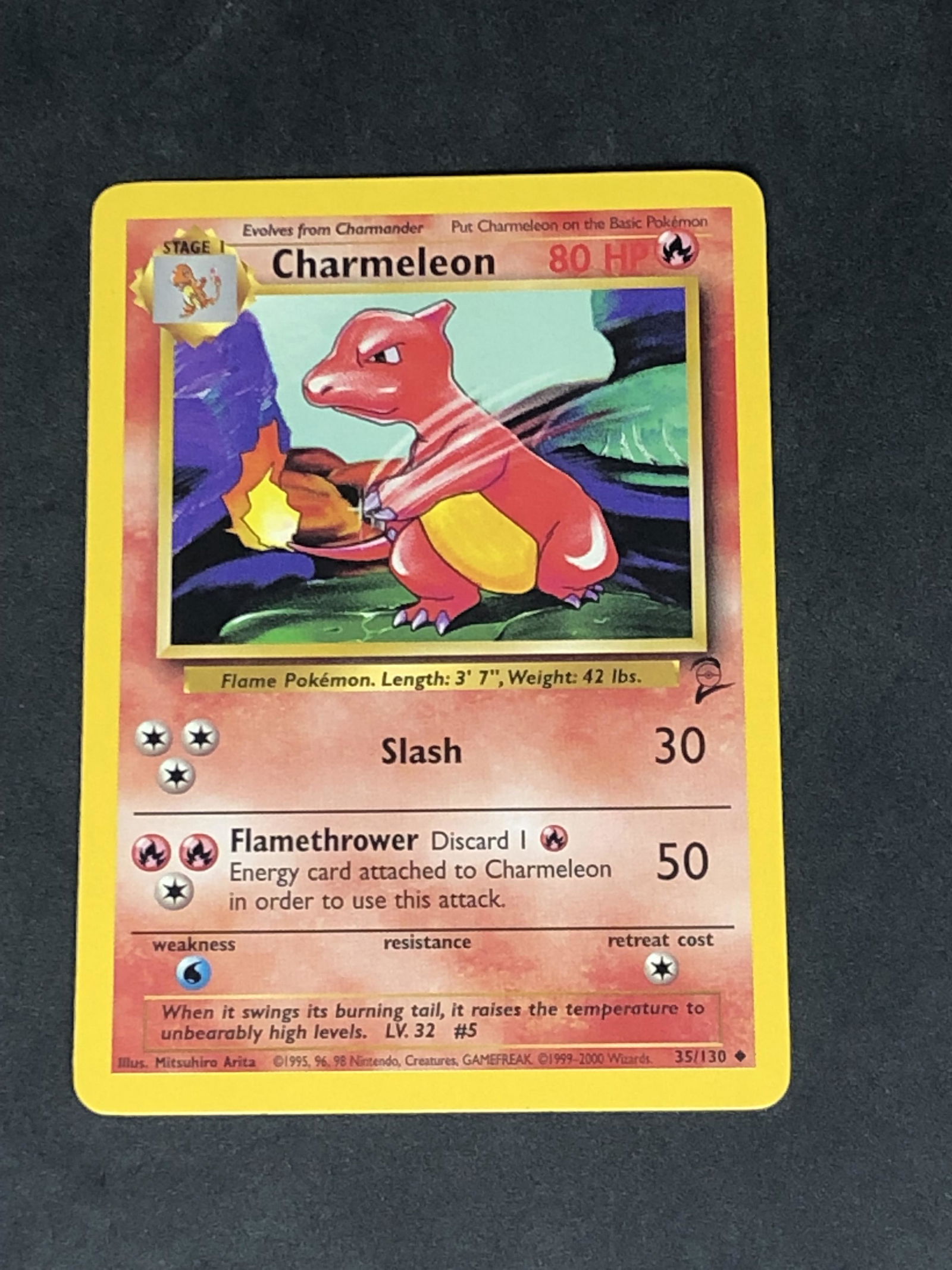 Vintage Base Set Charmeleon Pokemon Card (1 of 1)
