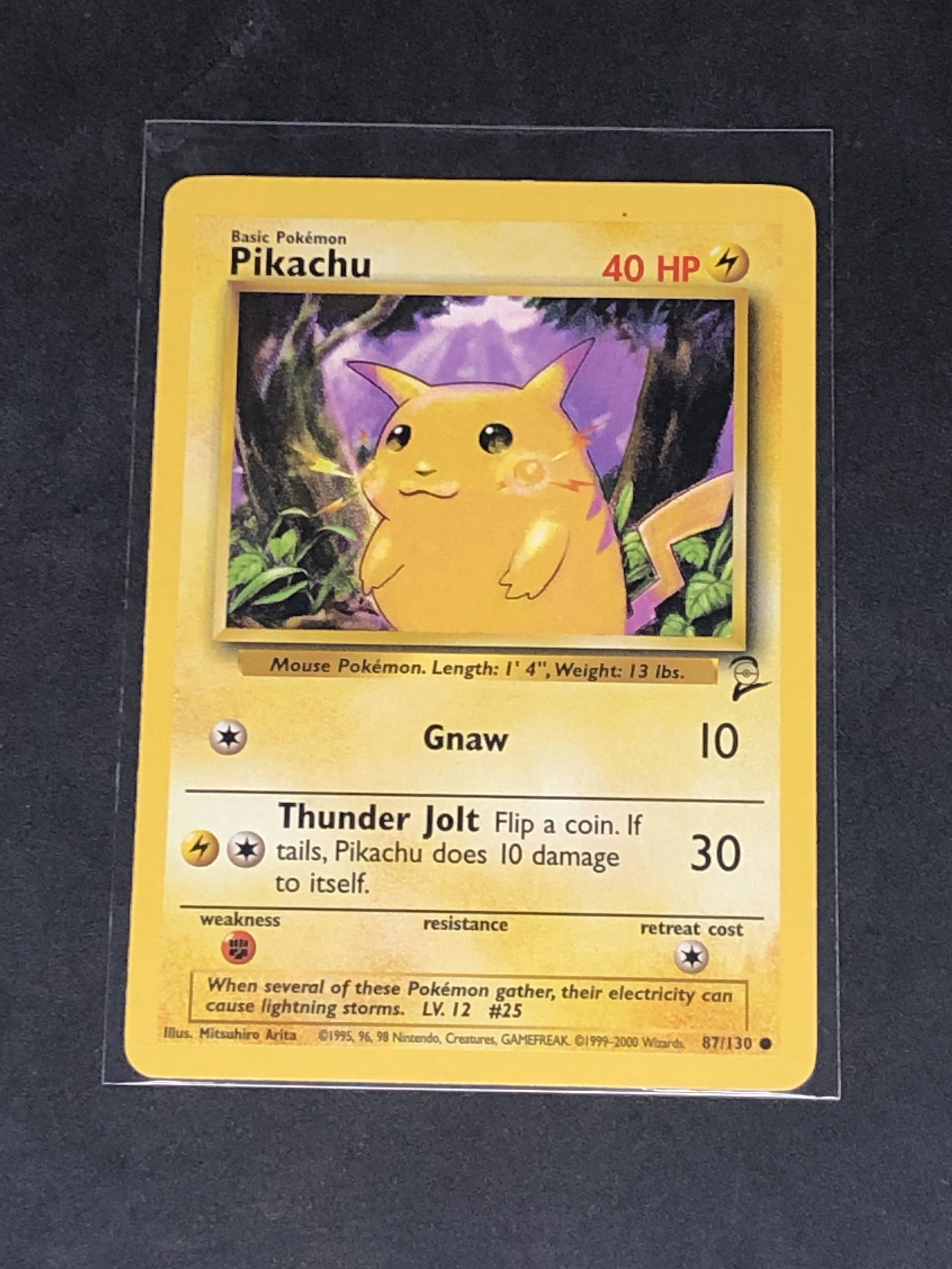 Vintage Base Set 2 Pikachu Pokemon Card (1 of 1)