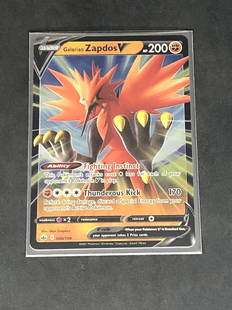 Galarian Zapdos V Pokemon Card: Galarian Zapdos V Pokemon Card