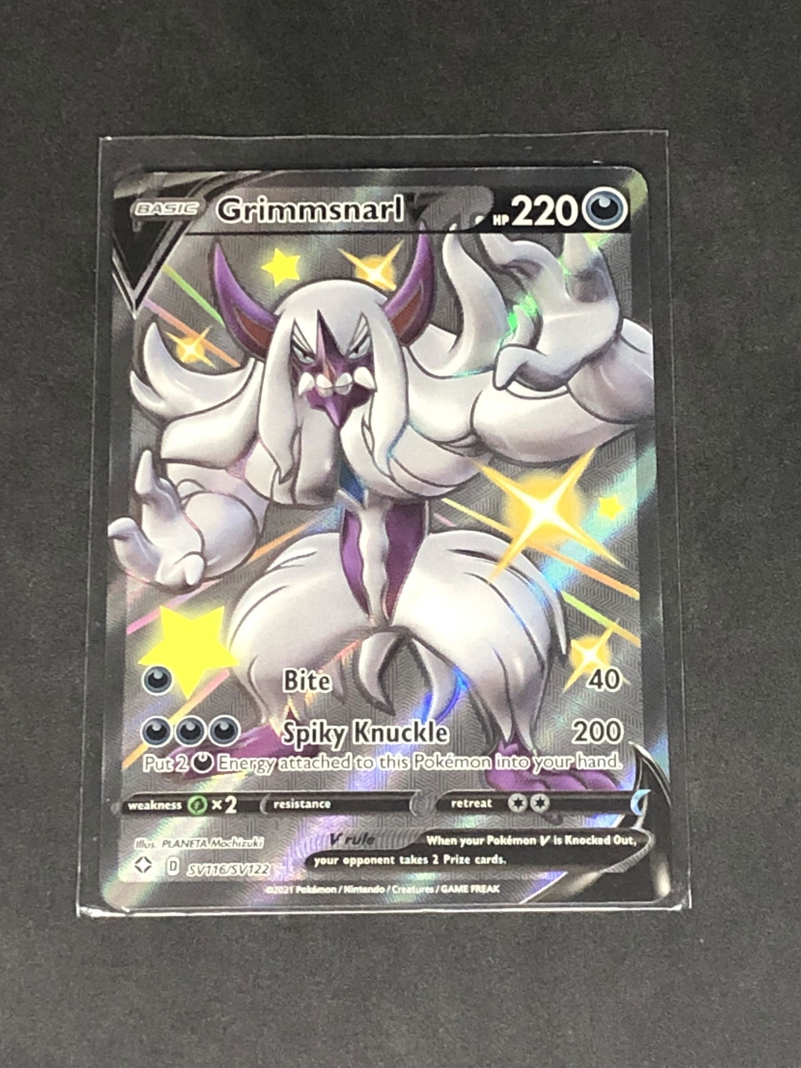 Shiny Grimmsnarl V Full Art Pokemon Card (1 of 1)