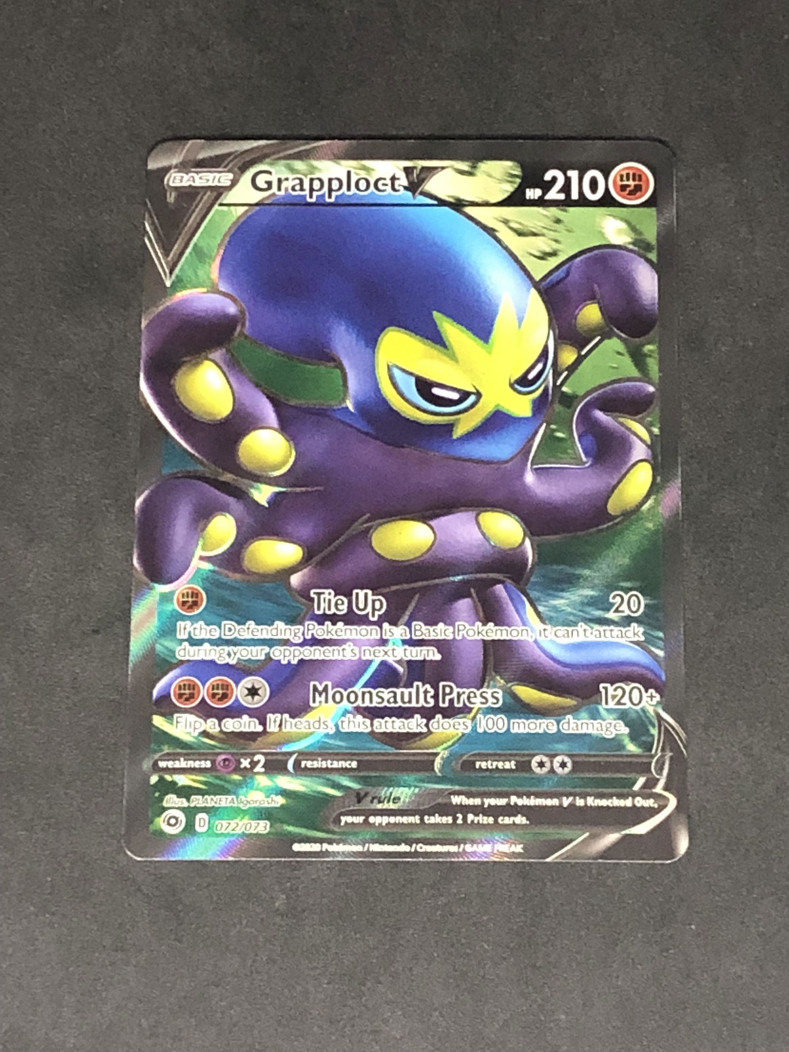Grapploct V Full Art Pokemon Card: Grapploct V Full Art Pokemon Card
