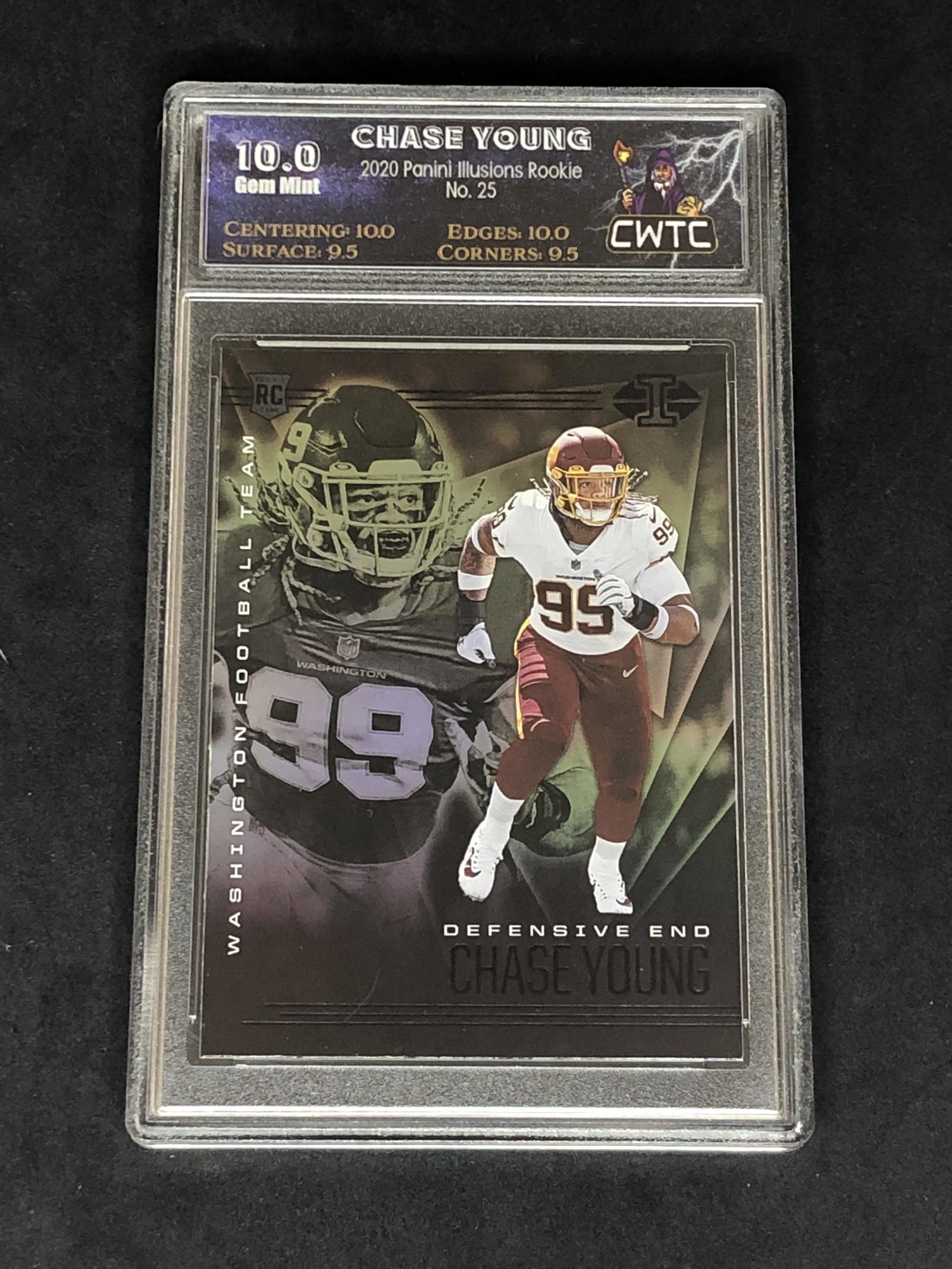 Chase Young Panini Illusions Rookie Graded CWTC 10: Chase Young Panini Illusions Rookie Graded CWTC 10