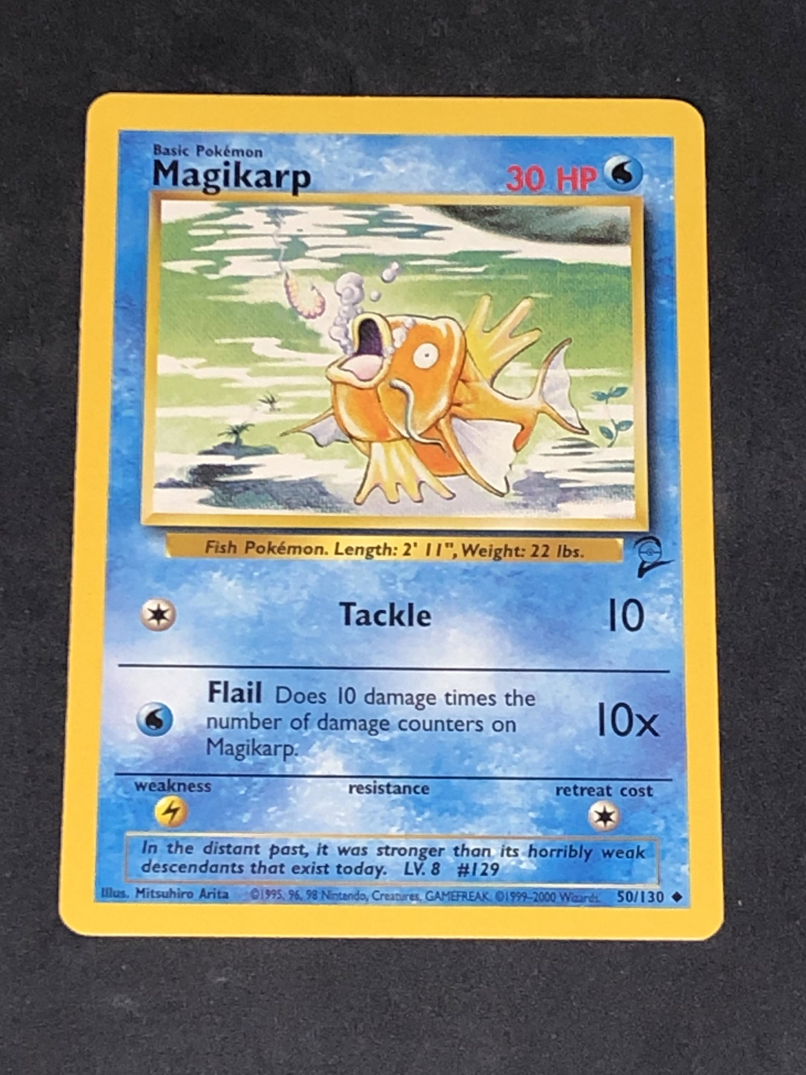 Vintage Base Set 2 Magikarp Pokemon Card: Vintage Base Set 2 Magikarp Pokemon Card