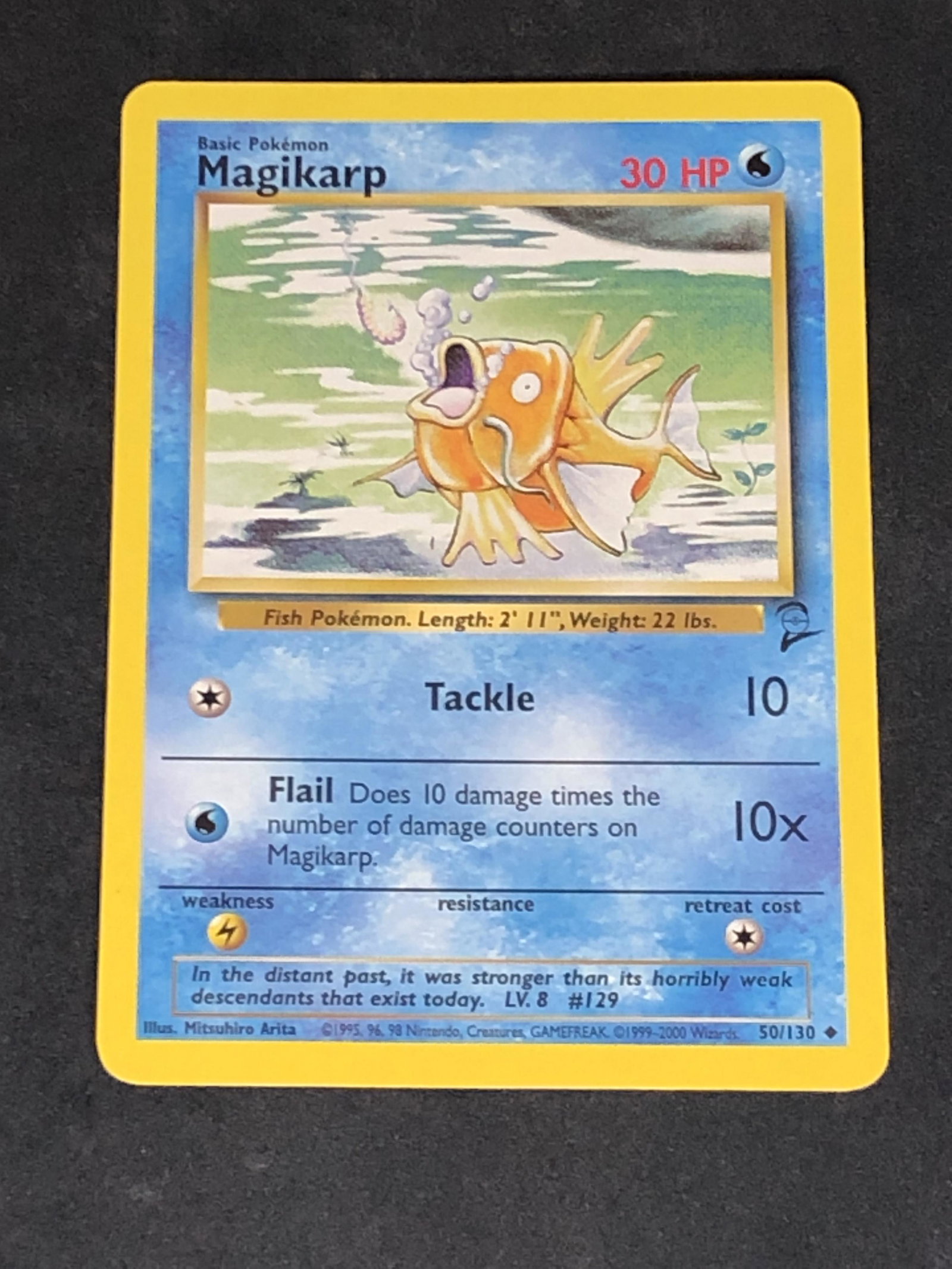 Vintage Base Set 2 Magikarp Pokemon Card: Vintage Base Set 2 Magikarp Pokemon Card