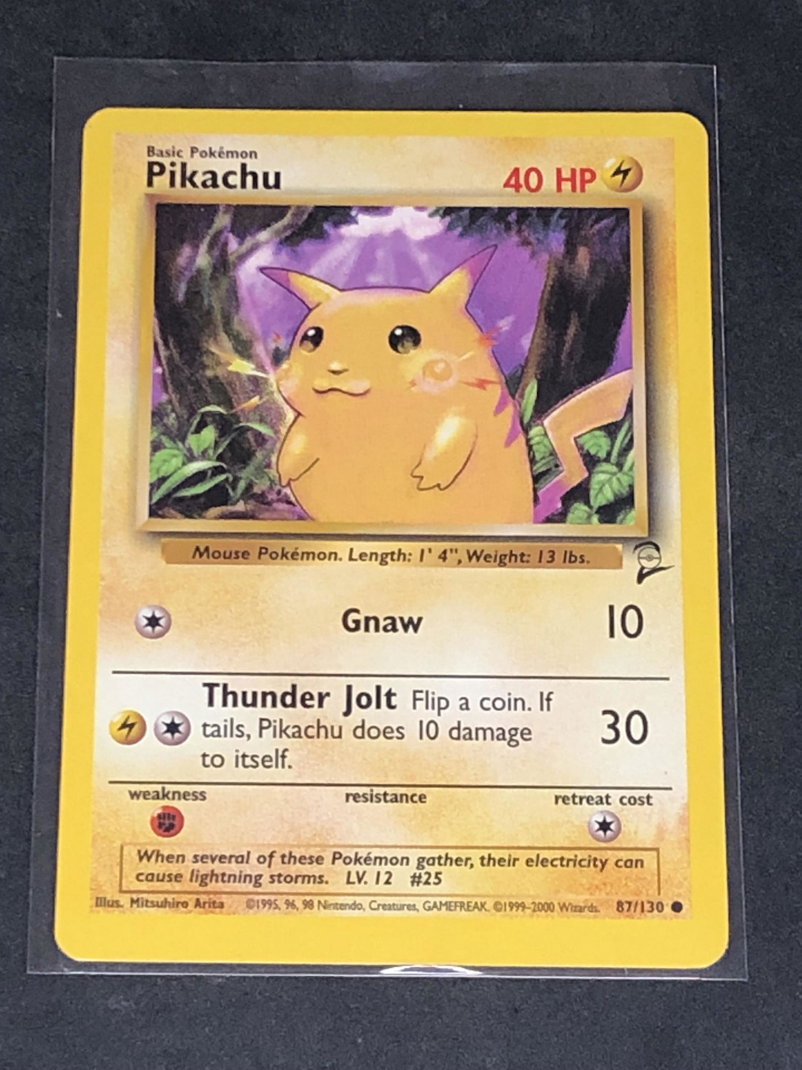 Vintage Base Set 2 Pikachu Pokemon Card (1 of 1)