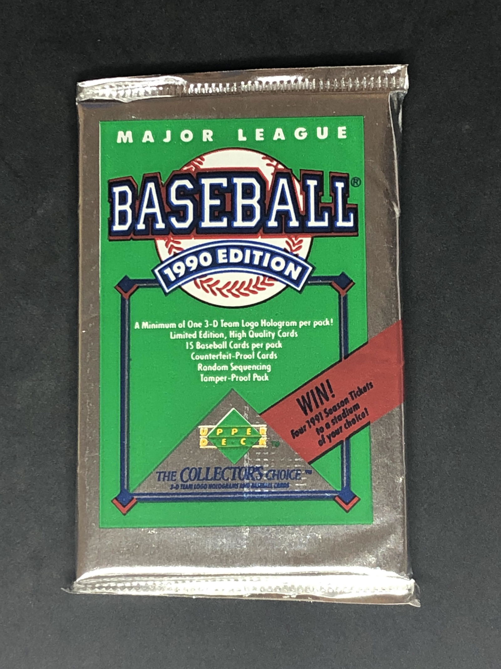 1990 Upper Deck MLB Baseball Card Pack (1 of 1)