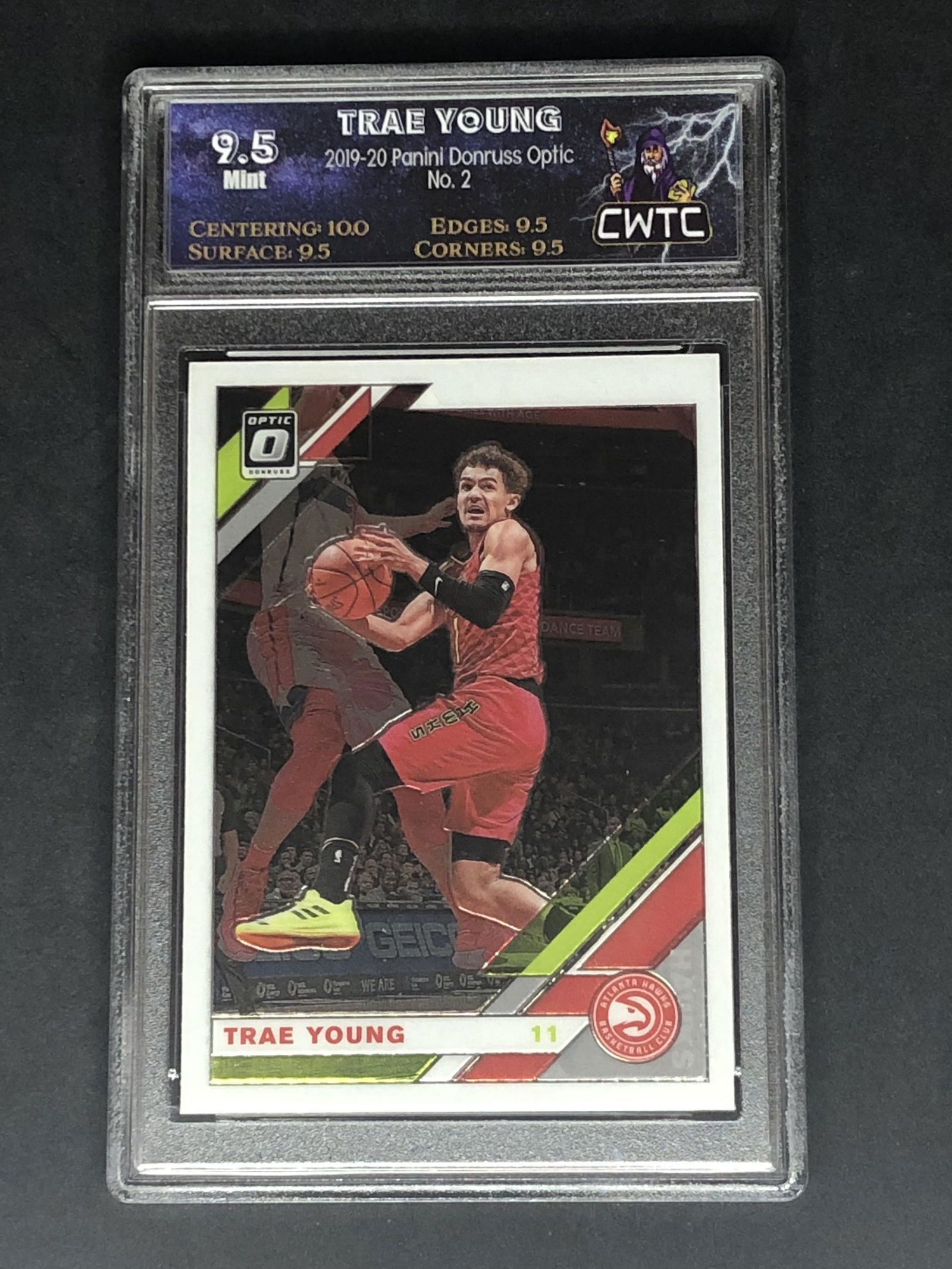 Trae Young Panini Donruss Optic Graded CWTC 9.5 (1 of 1)
