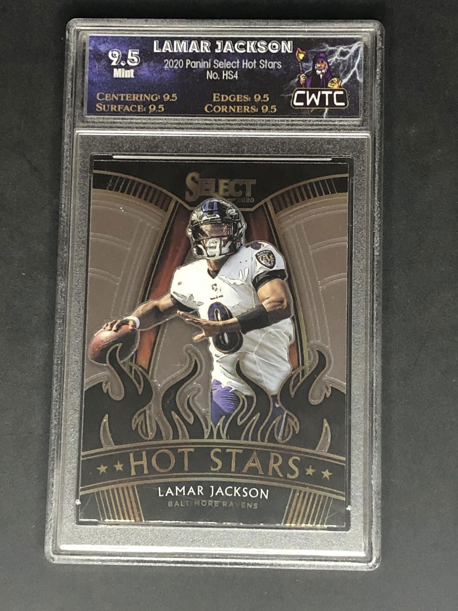 Lamar Jackson Panini Select Hot Stars Graded CWTC 9.5 (1 of 1)