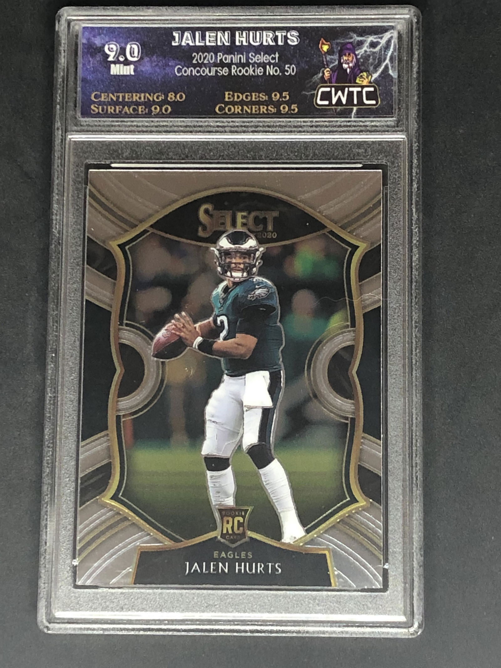 Jalen Hurts Panini Select Rookie Graded CWTC 9 (1 of 1)