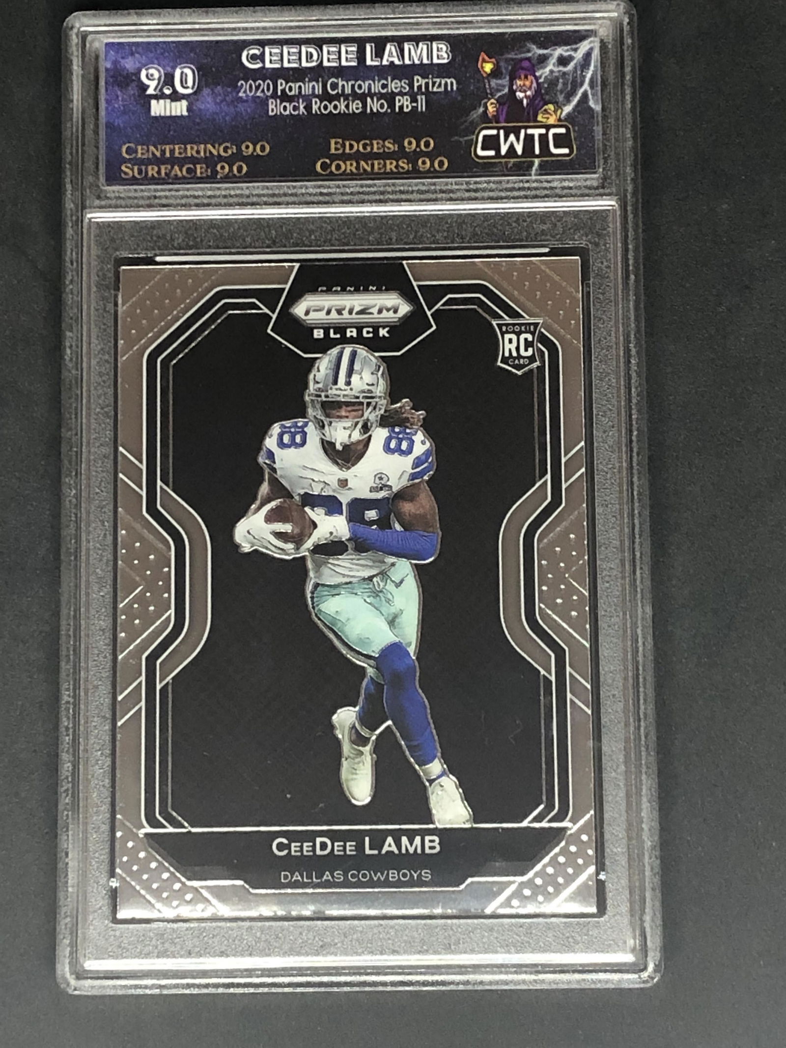 CeeDee Lamb Panini Chronicles Black Prizm Rookie Graded CWTC 9 (1 of 1)