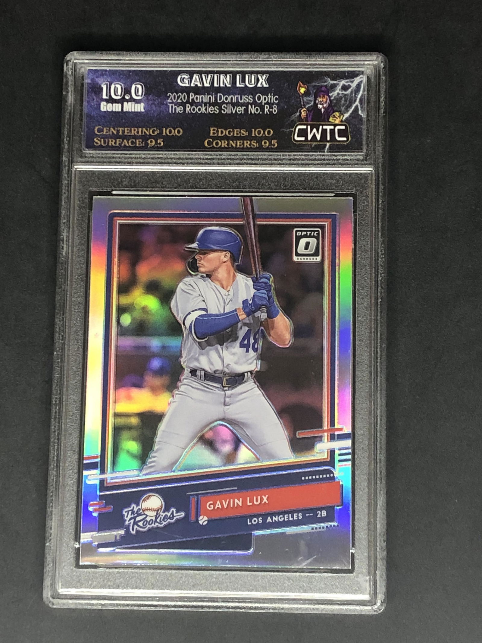 Gavin Lux Panini Donruss Optic Silver Rookie Graded CWTC 10 (1 of 1)