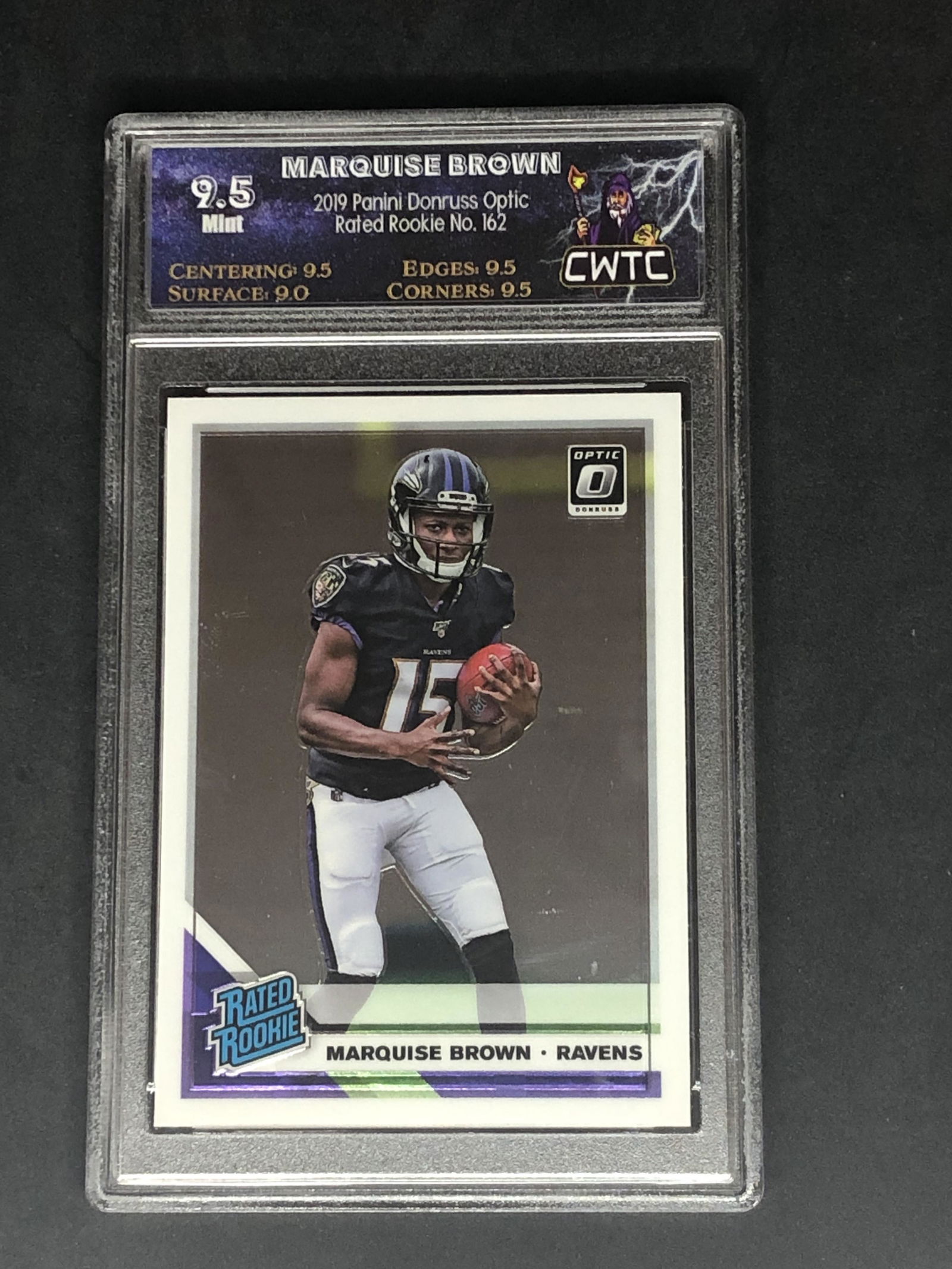 Marquise Brown Panini Donruss Optic Rated Rookie Graded CWTC 9.5 (1 of 1)