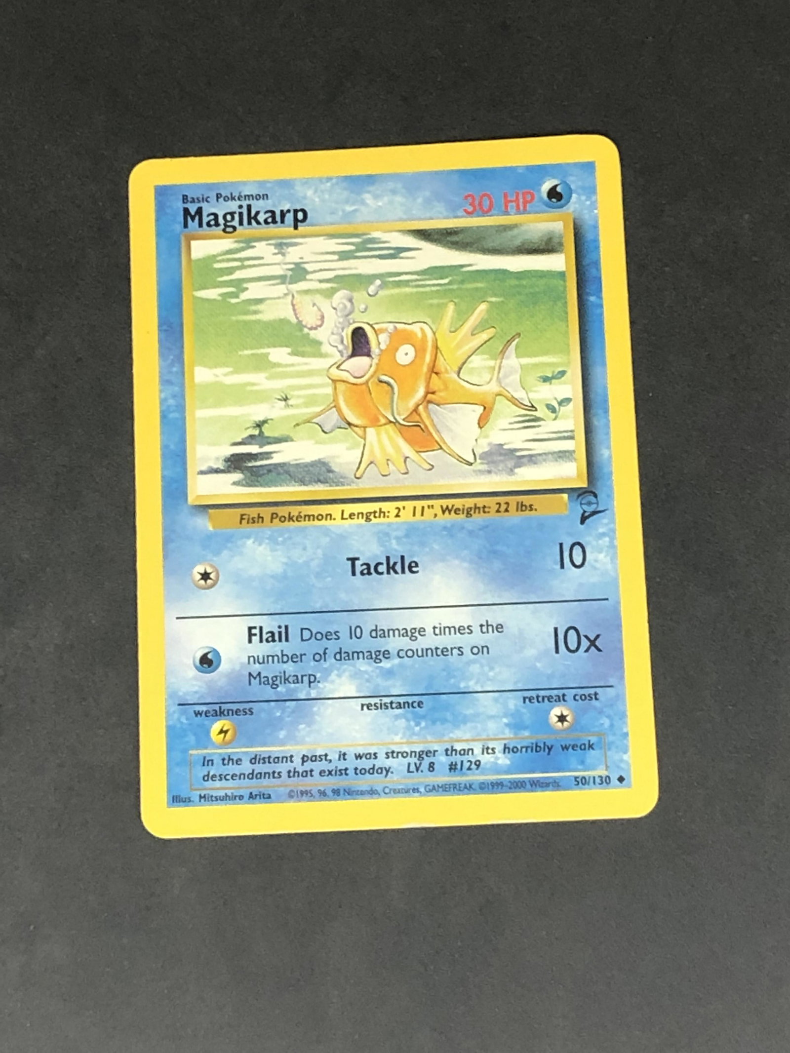Vintage Base Set 2 Magikarp Pokemon Card: Vintage Base Set 2 Magikarp Pokemon Card