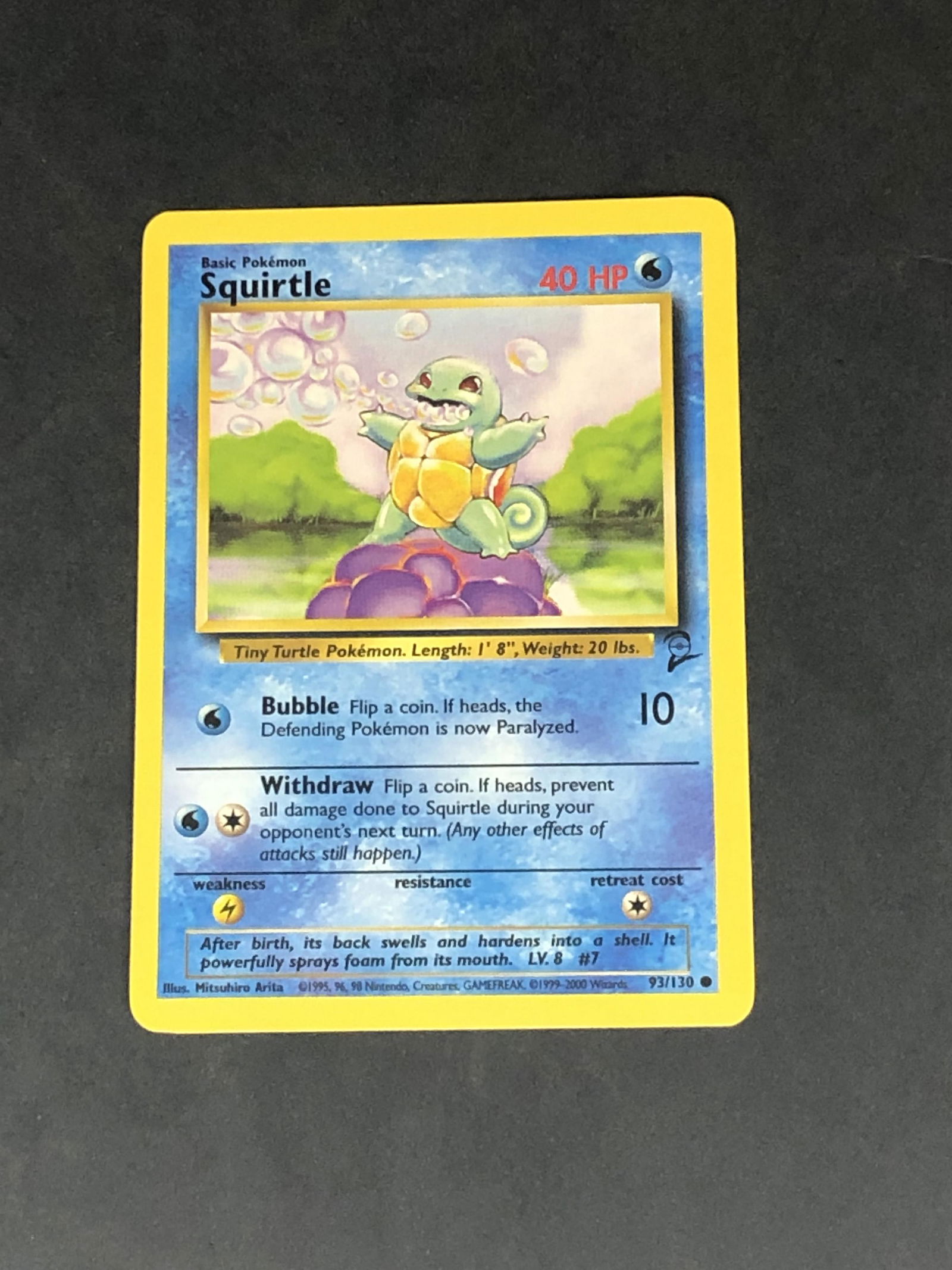 Vintage Base Set 2 Squirtle Pokemon Card (1 of 1)