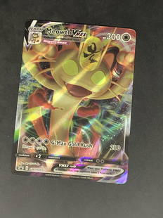 Meowth VMAX Full Art Pokemon Card: Meowth VMAX Full Art Pokemon Card