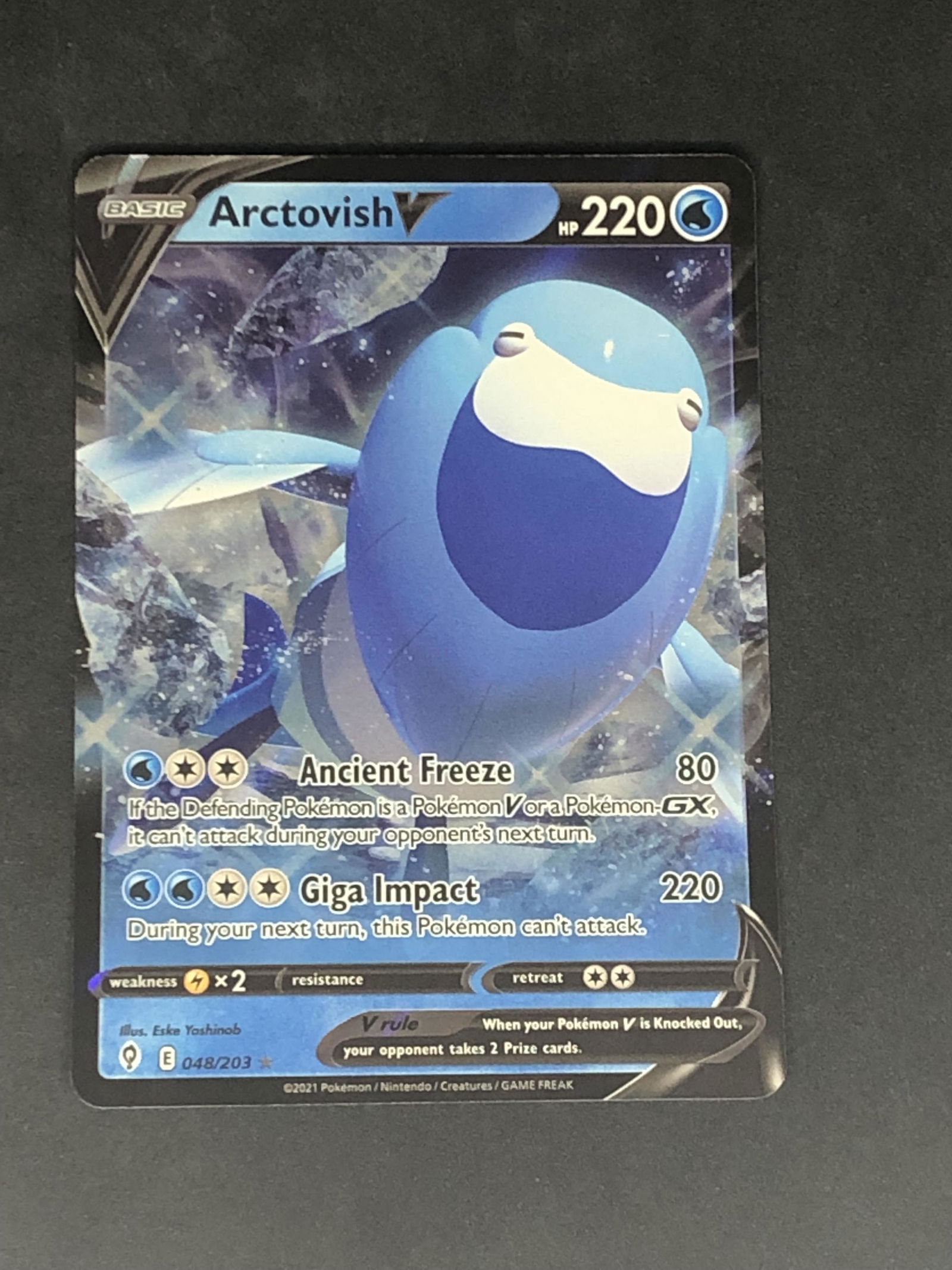 Arctovish V Pokemon Card (1 of 1)