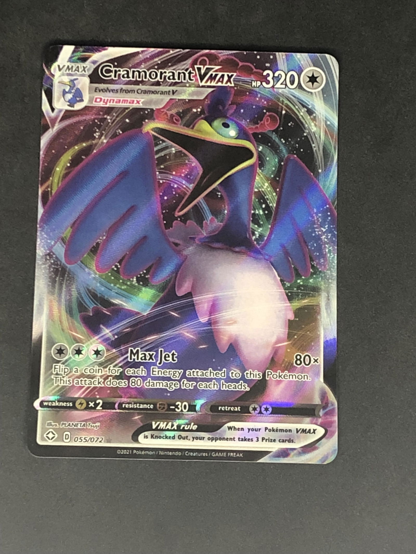 Cramorant VMAX Full Art Pokemon Card: Cramorant VMAX Full Art Pokemon Card