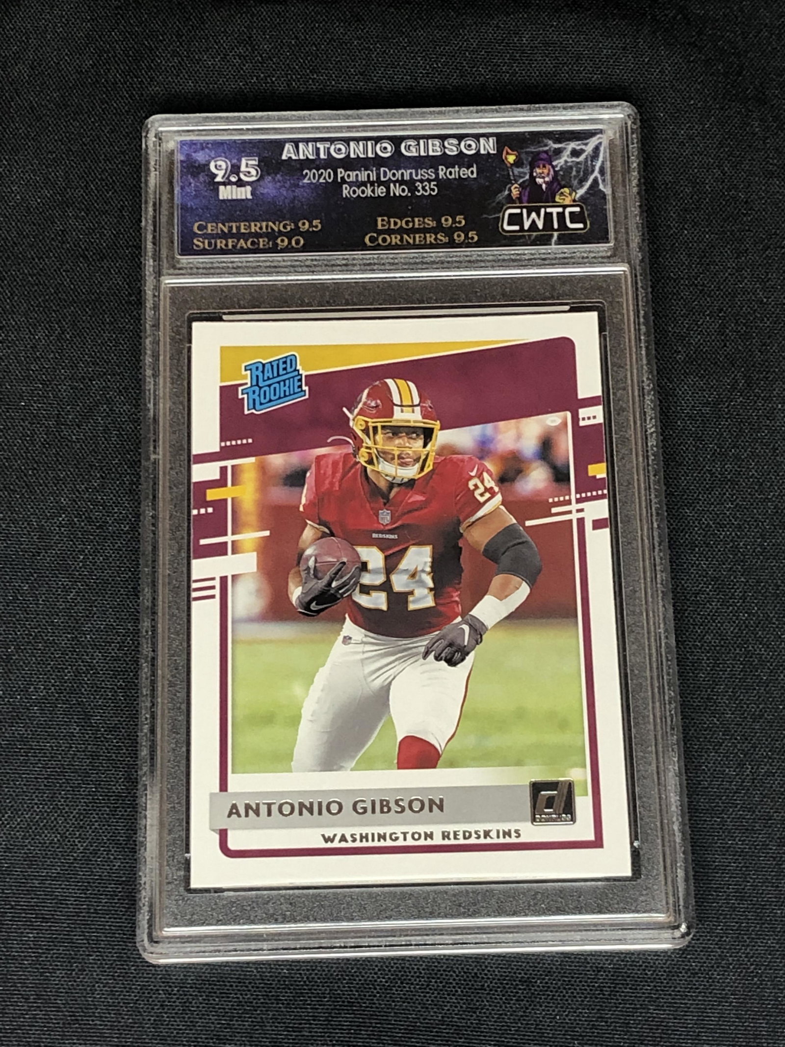 Antonio Gibson Panini Donruss Rated Rookie Graded CWTC 9.5: Antonio Gibson Panini Donruss Rated Rookie Graded CWTC 9.5